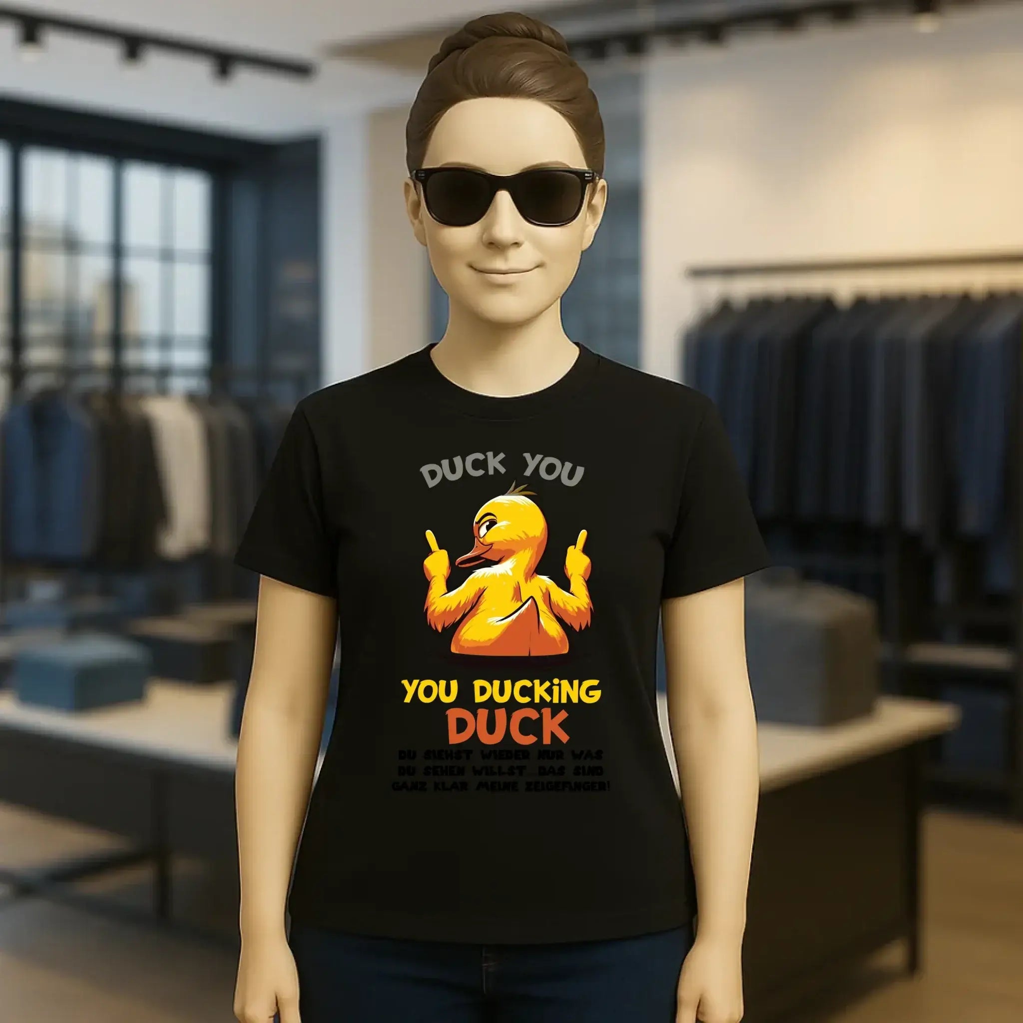 You ducking Duck • ENTE • Ladies Premium T-Shirt XS-2XL aus Bio-Baumwolle für Damen • Exklusivdesign • personalisiert