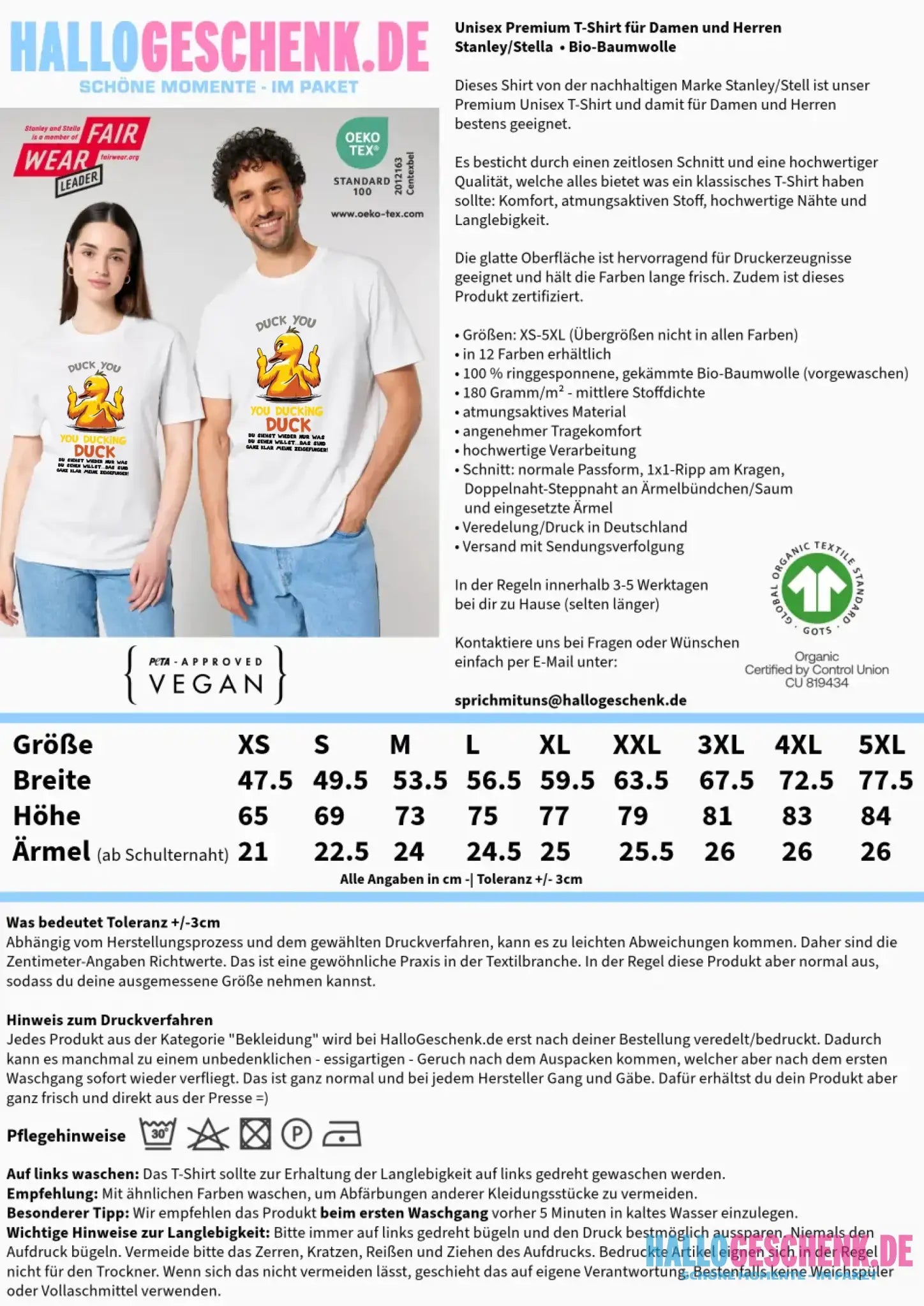You ducking Duck • ENTE • Unisex Premium T-Shirt XS-5XL aus Bio-Baumwolle für Damen & Herren • Exklusivdesign • personalisiert