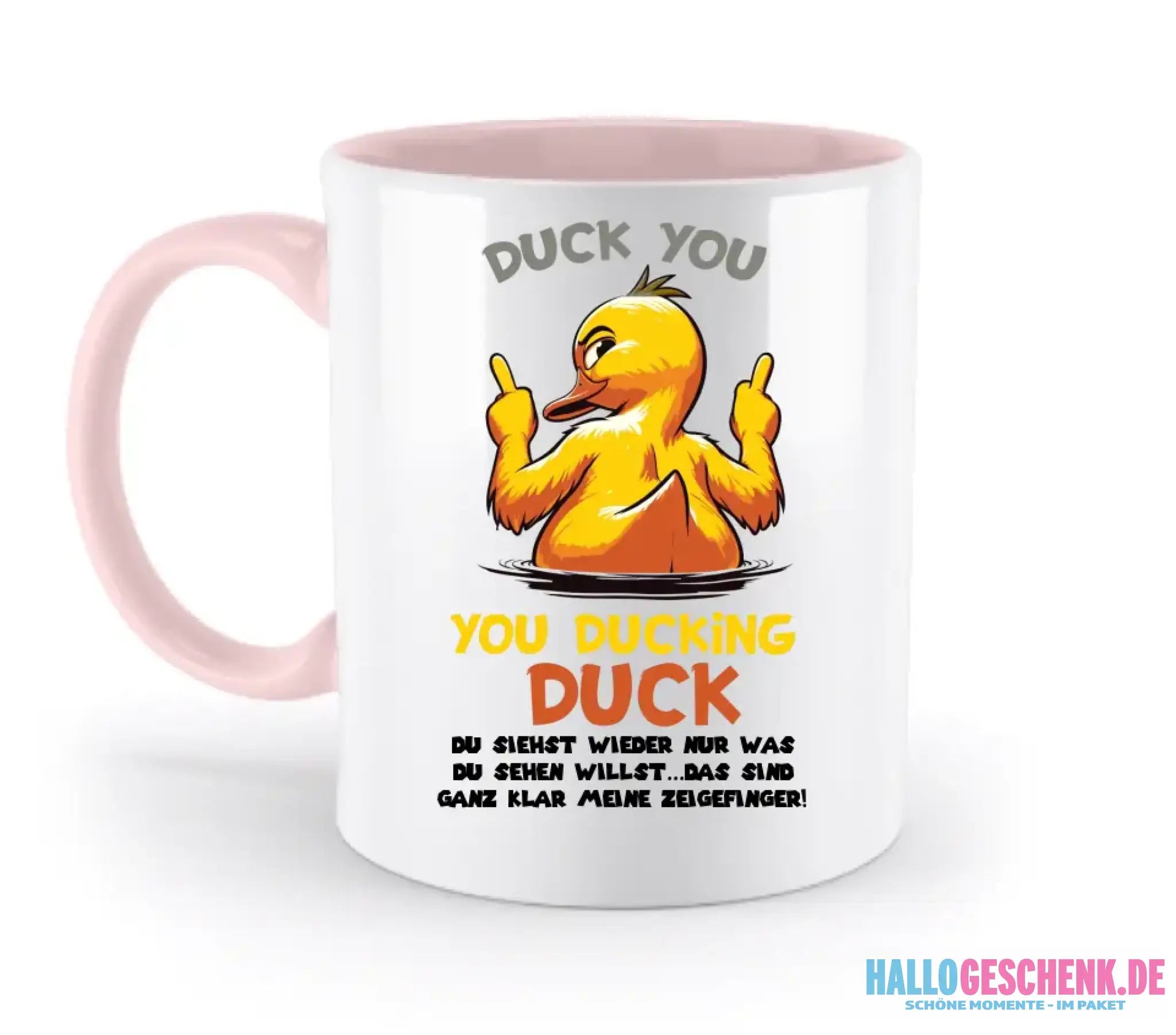 You ducking Duck • ENTE • zweifarbige Tasse • Exklusivdesign • personalisiert
