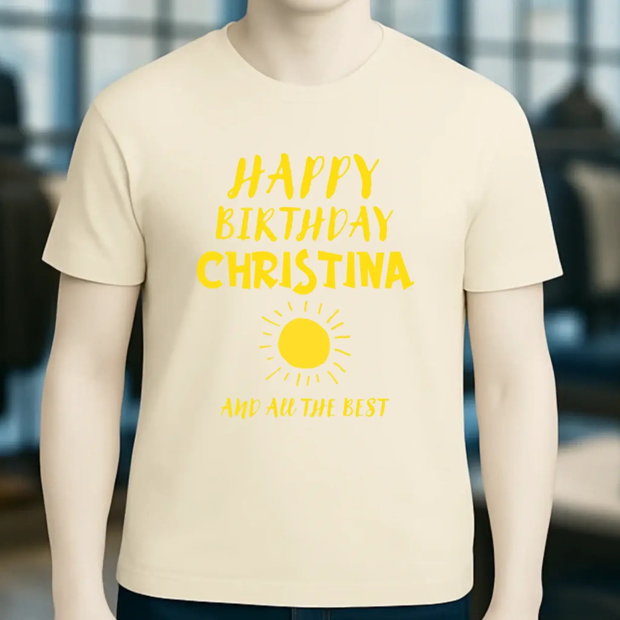 Zum Geburtstag mit deinem Wunschnamen • Birthday • Unisex Premium T-Shirt XS-5XL aus Bio-Baumwolle für Damen & Herren