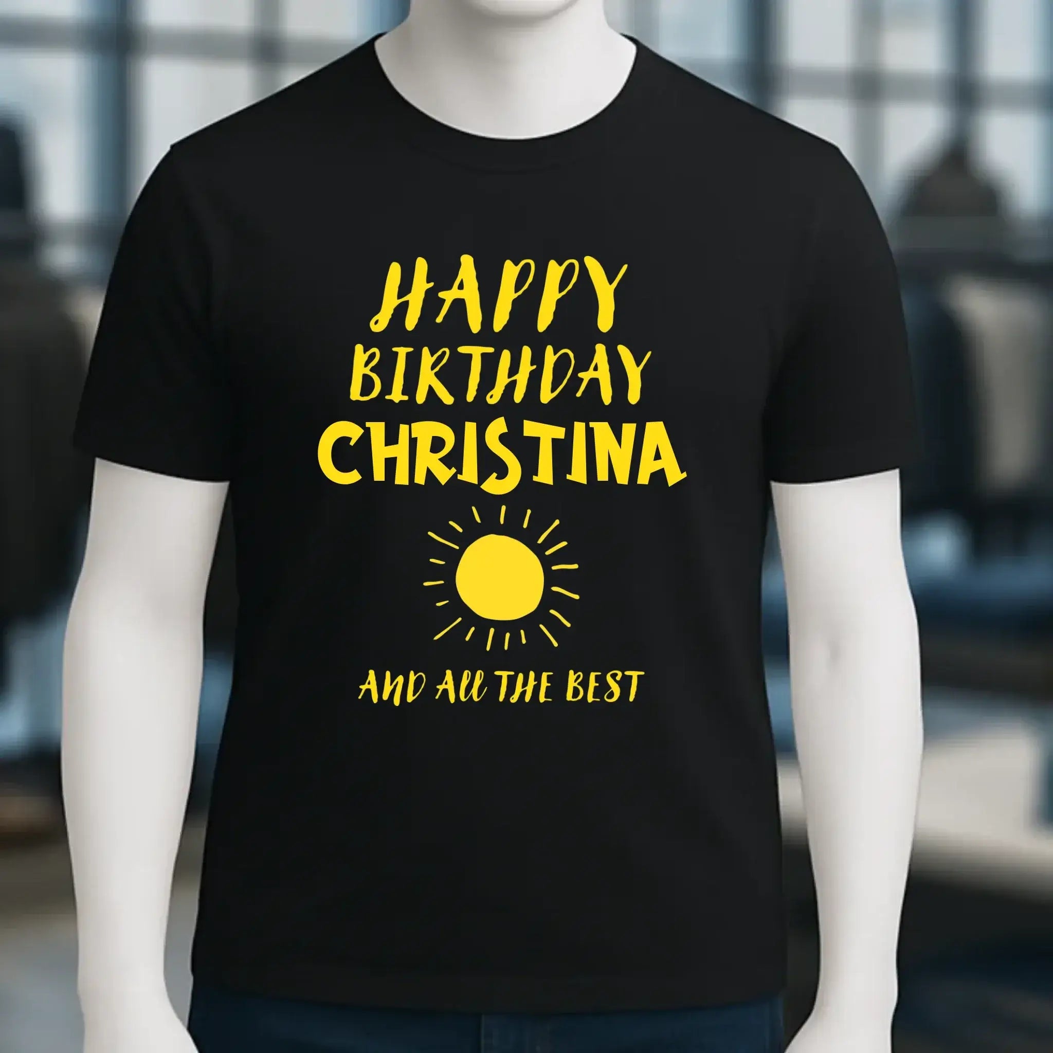 Zum Geburtstag mit deinem Wunschnamen • Birthday • Unisex Premium T-Shirt XS-5XL aus Bio-Baumwolle für Damen & Herren