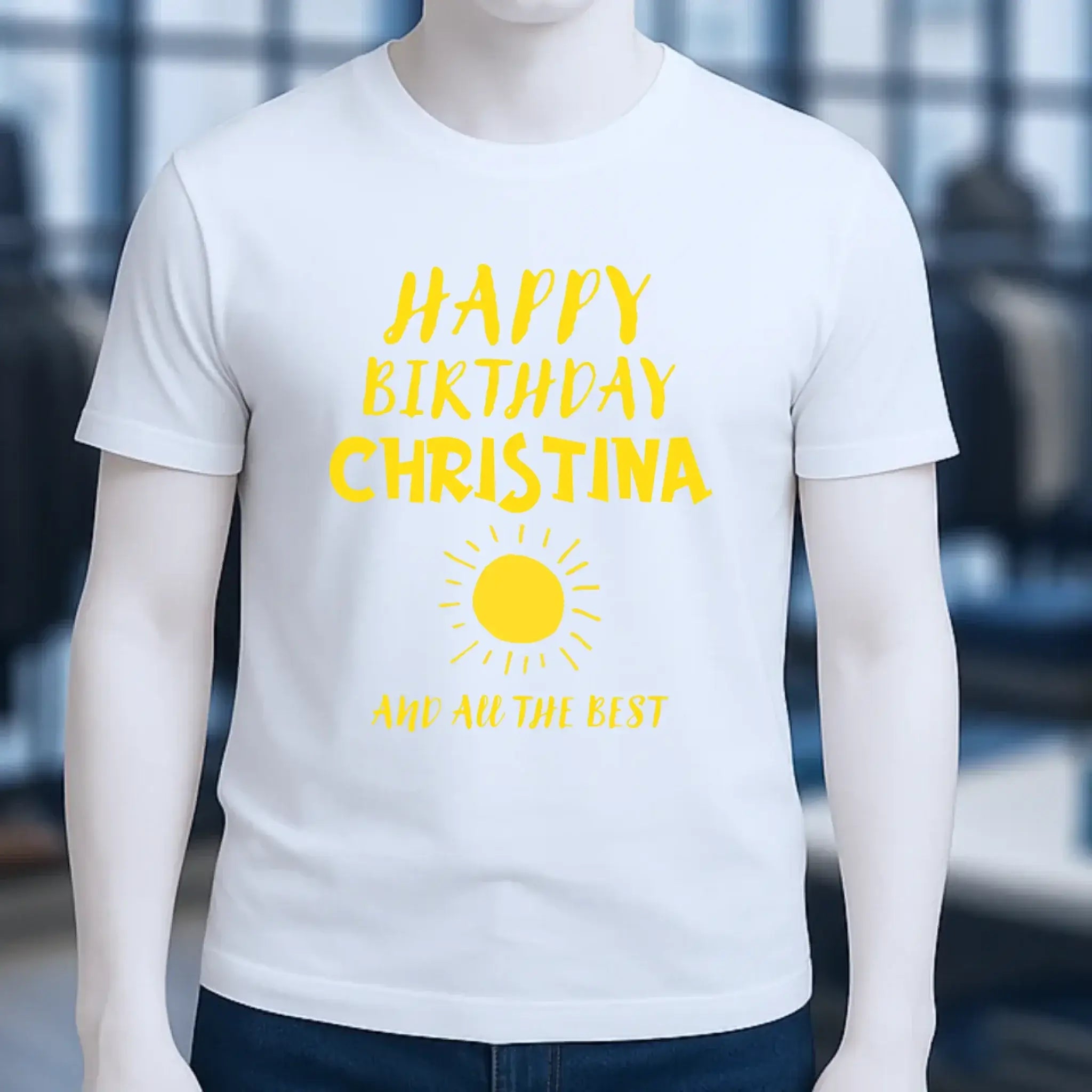 Zum Geburtstag mit deinem Wunschnamen • Birthday • Unisex Premium T-Shirt XS-5XL aus Bio-Baumwolle für Damen & Herren