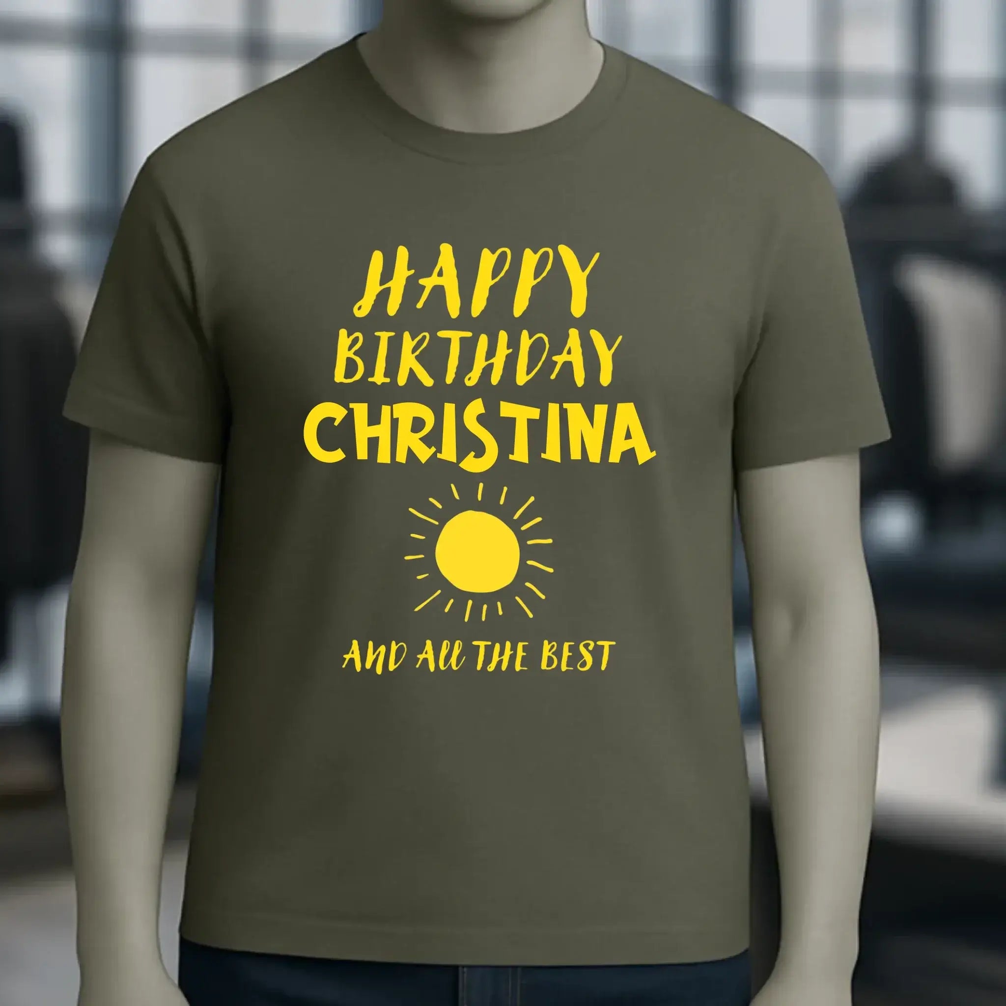Zum Geburtstag mit deinem Wunschnamen • Birthday • Unisex Premium T-Shirt XS-5XL aus Bio-Baumwolle für Damen & Herren