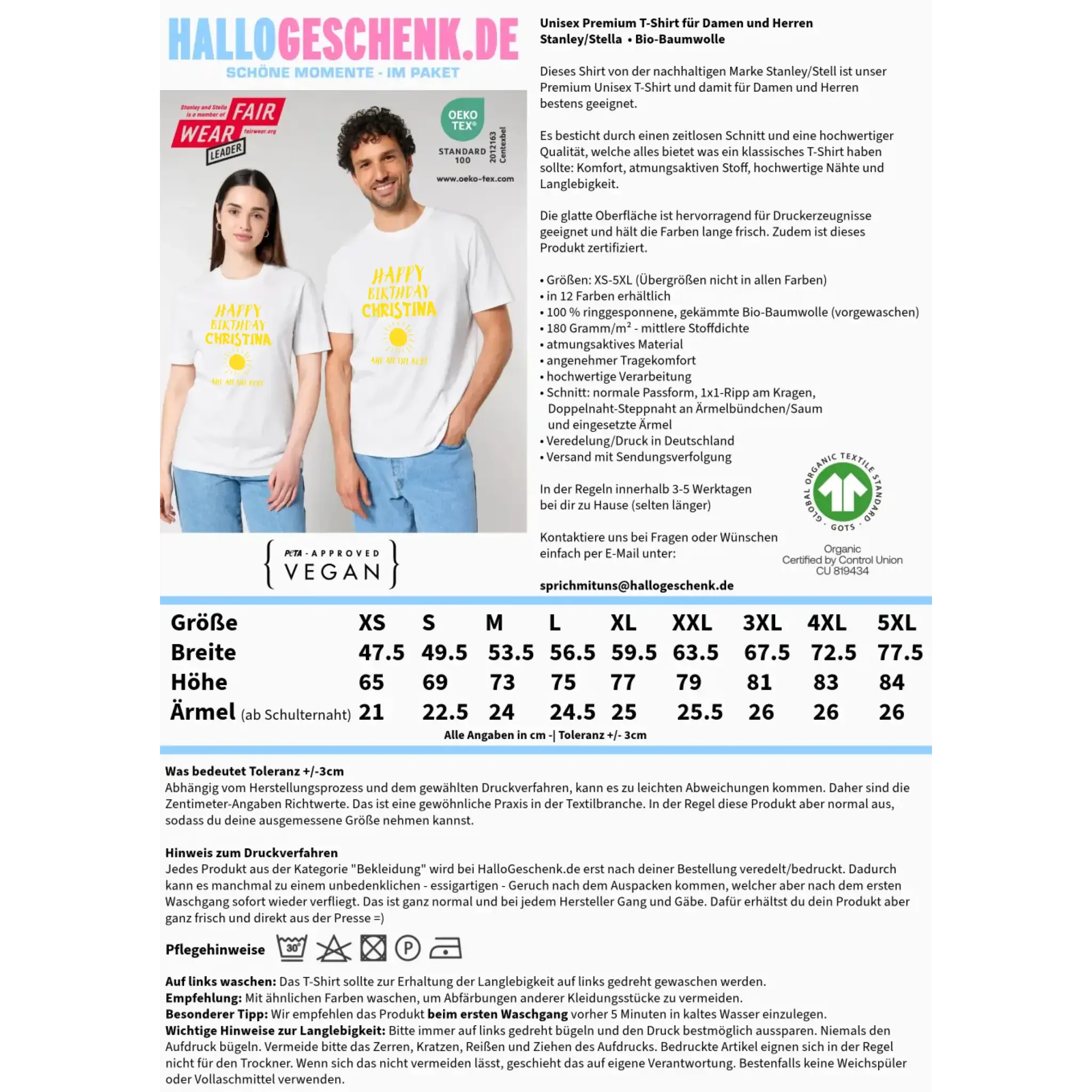 Zum Geburtstag mit deinem Wunschnamen • Birthday • Unisex Premium T-Shirt XS-5XL aus Bio-Baumwolle für Damen & Herren