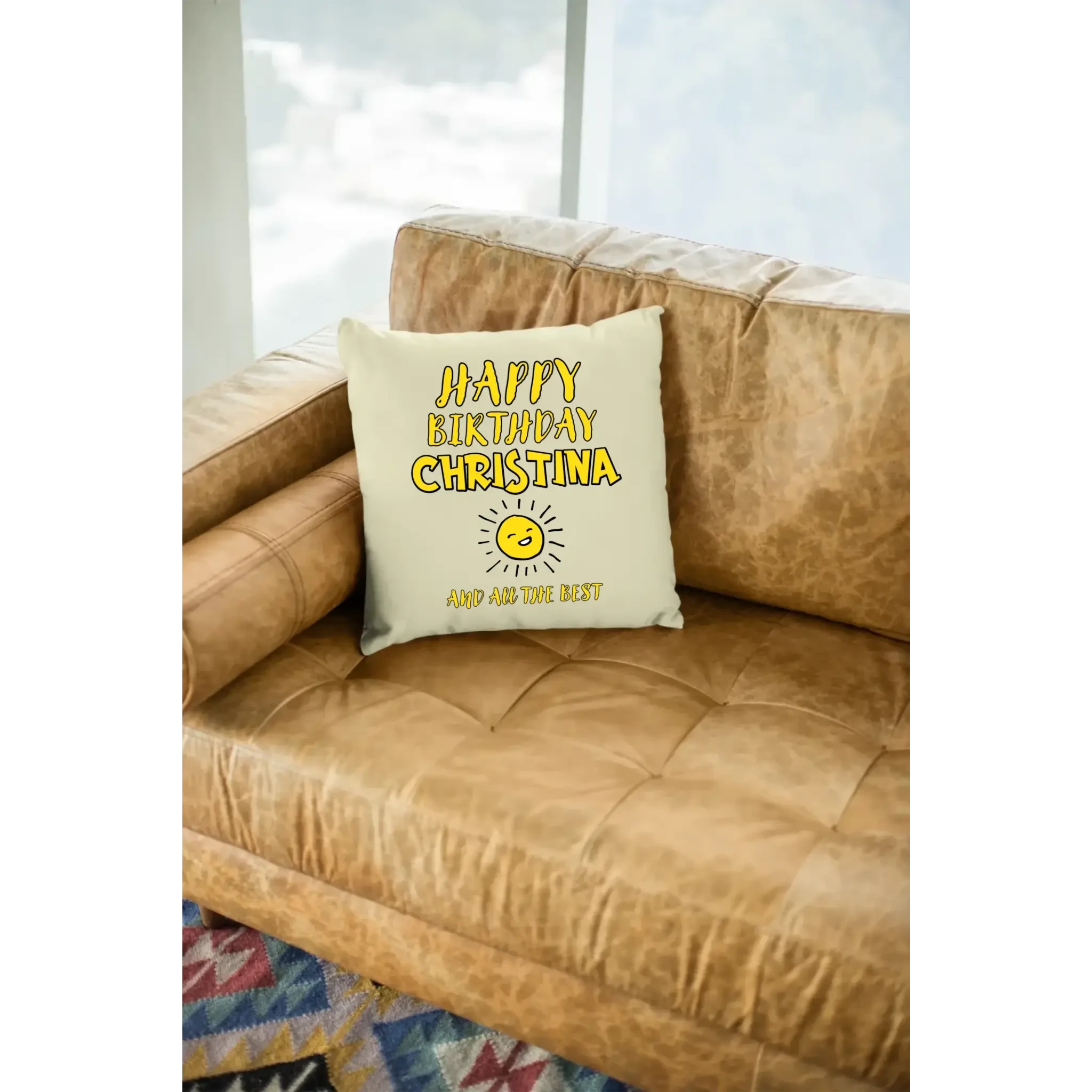 Zum Geburtstag mit/ohne Wunschname • Birthday Designer • Kissen 40x40 cm • personalisiert