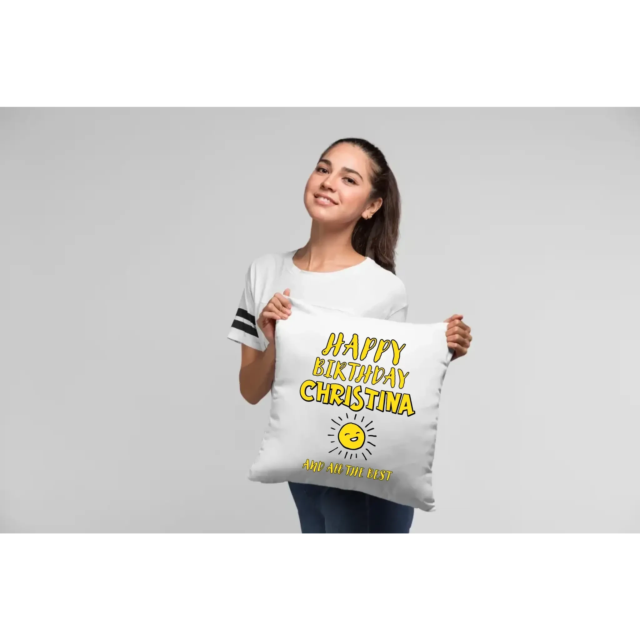 Zum Geburtstag mit/ohne Wunschname • Birthday Designer • Kissen 40x40 cm • personalisiert