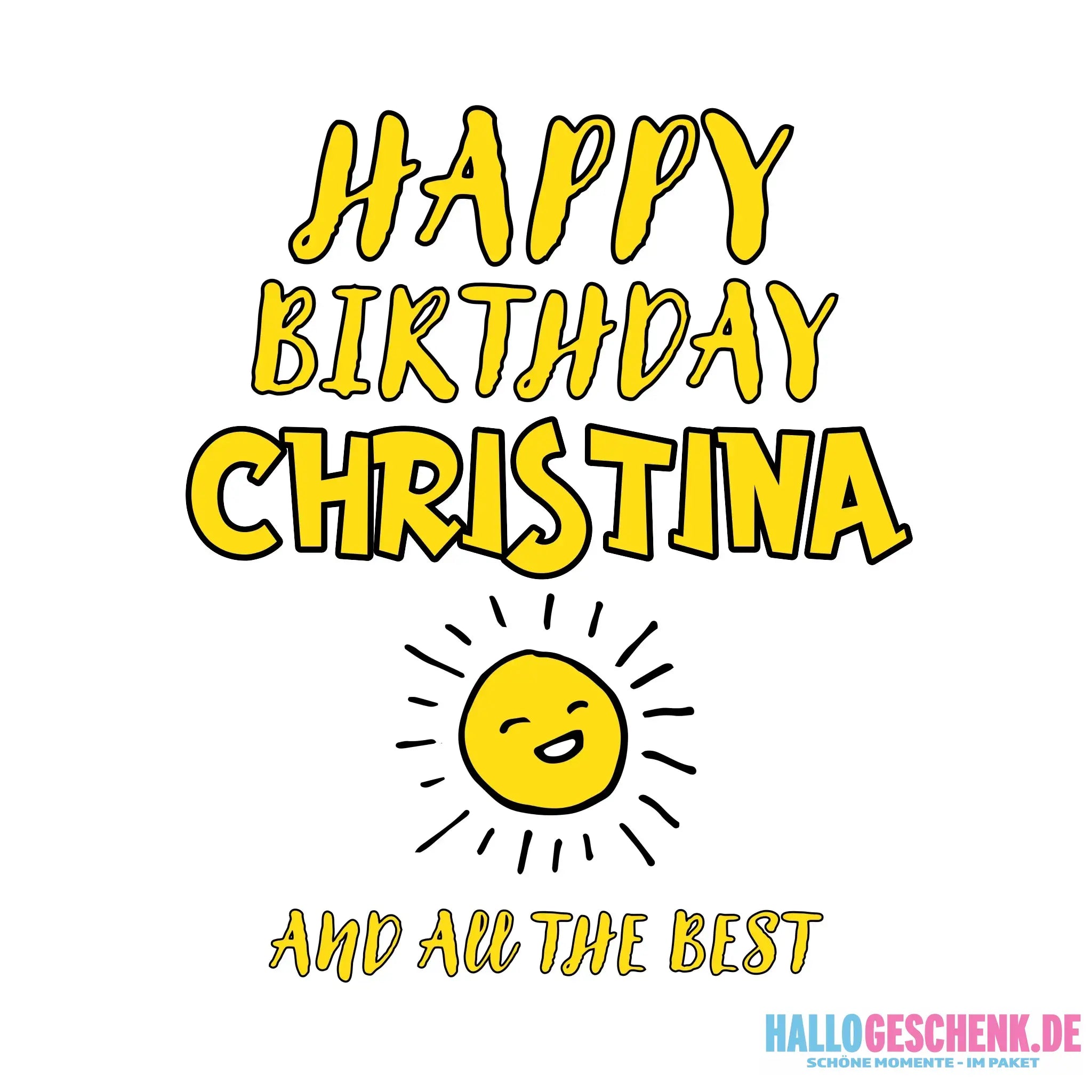Zum Geburtstag mit/ohne Wunschname • Birthday Designer • STICKER 20x20 cm (Aufkleber) • personalisiert - ausgestanzter
