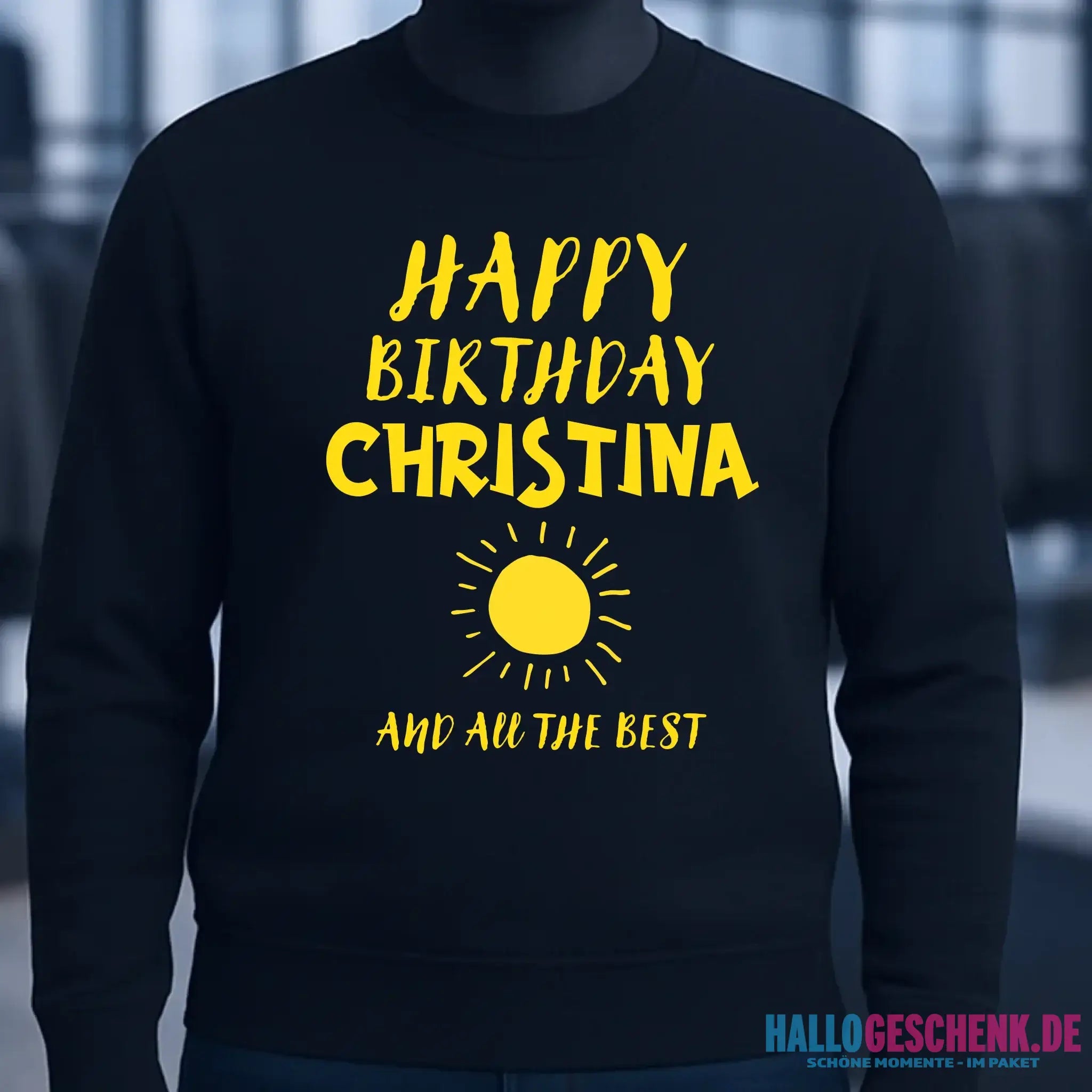Zum Geburtstag mit/ohne Wunschname • Birthday Designer • Unisex Sweatshirt Bio-Baumwolle in 4 Farben XS-3XL • personalisiert