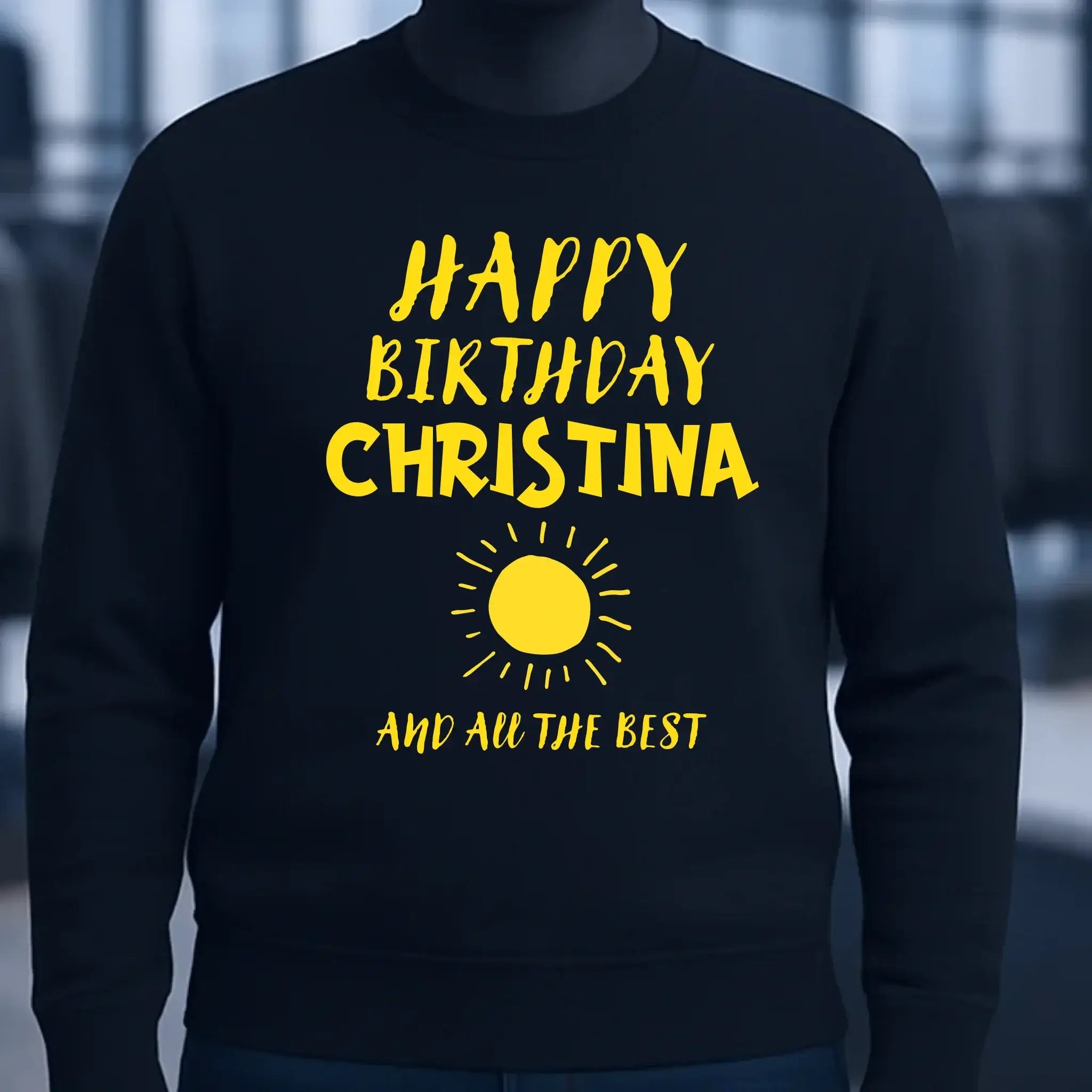 Zum Geburtstag mit/ohne Wunschname • Birthday Designer • Unisex Sweatshirt Bio-Baumwolle in 4 Farben XS-3XL • personalisiert