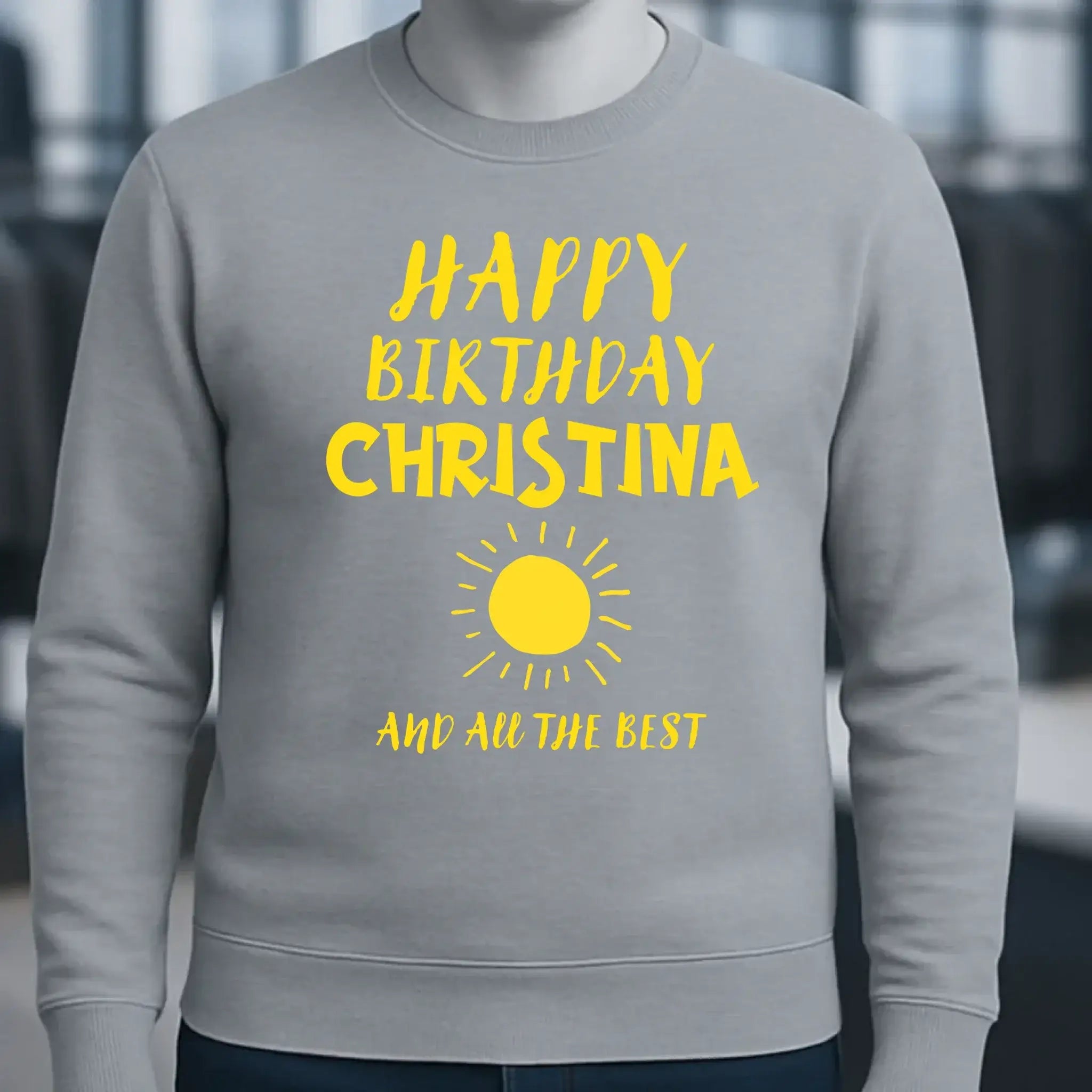 Zum Geburtstag mit/ohne Wunschname • Birthday Designer • Unisex Sweatshirt Bio-Baumwolle in 4 Farben XS-3XL • personalisiert