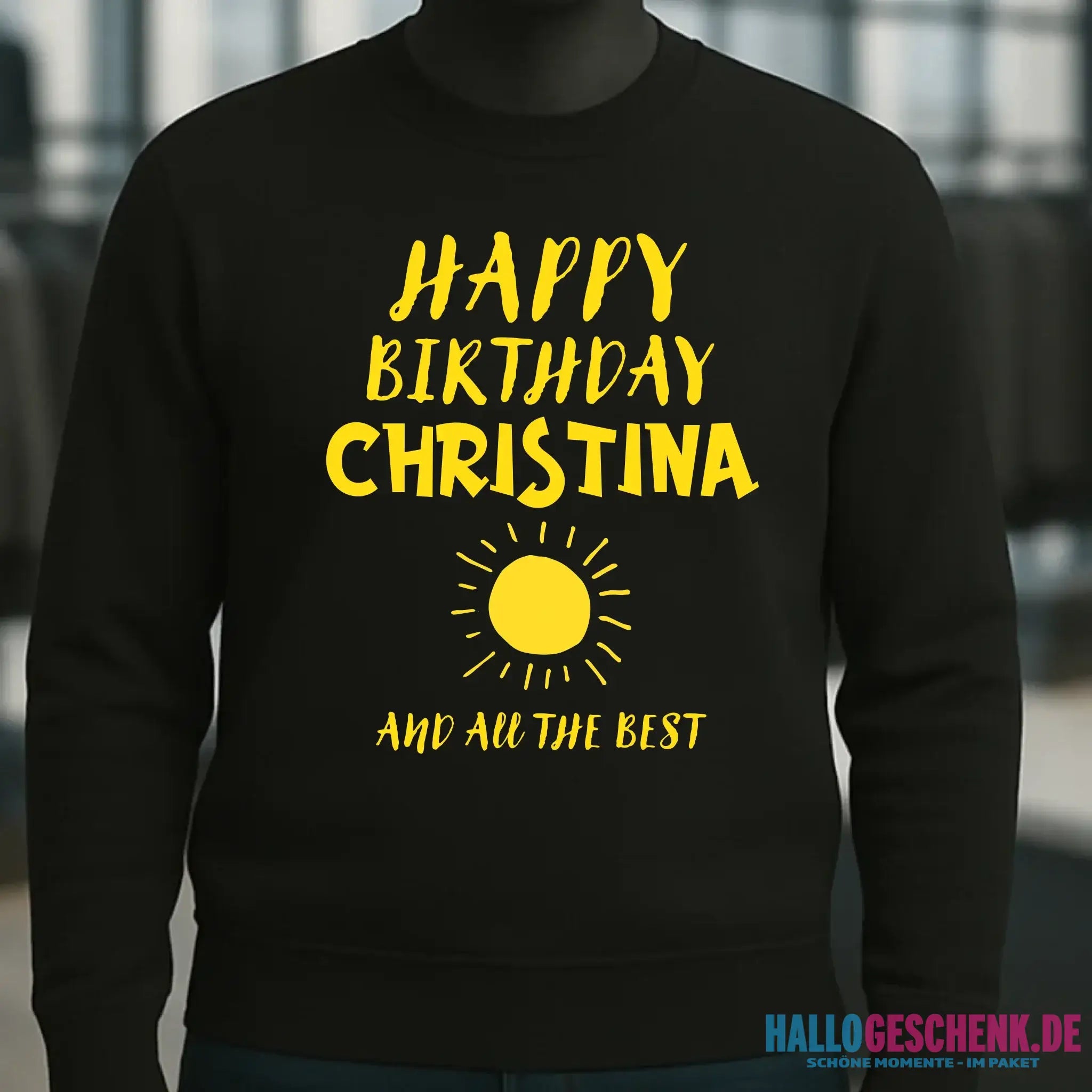 Zum Geburtstag mit/ohne Wunschname • Birthday Designer • Unisex Sweatshirt Bio-Baumwolle in 4 Farben XS-3XL • personalisiert