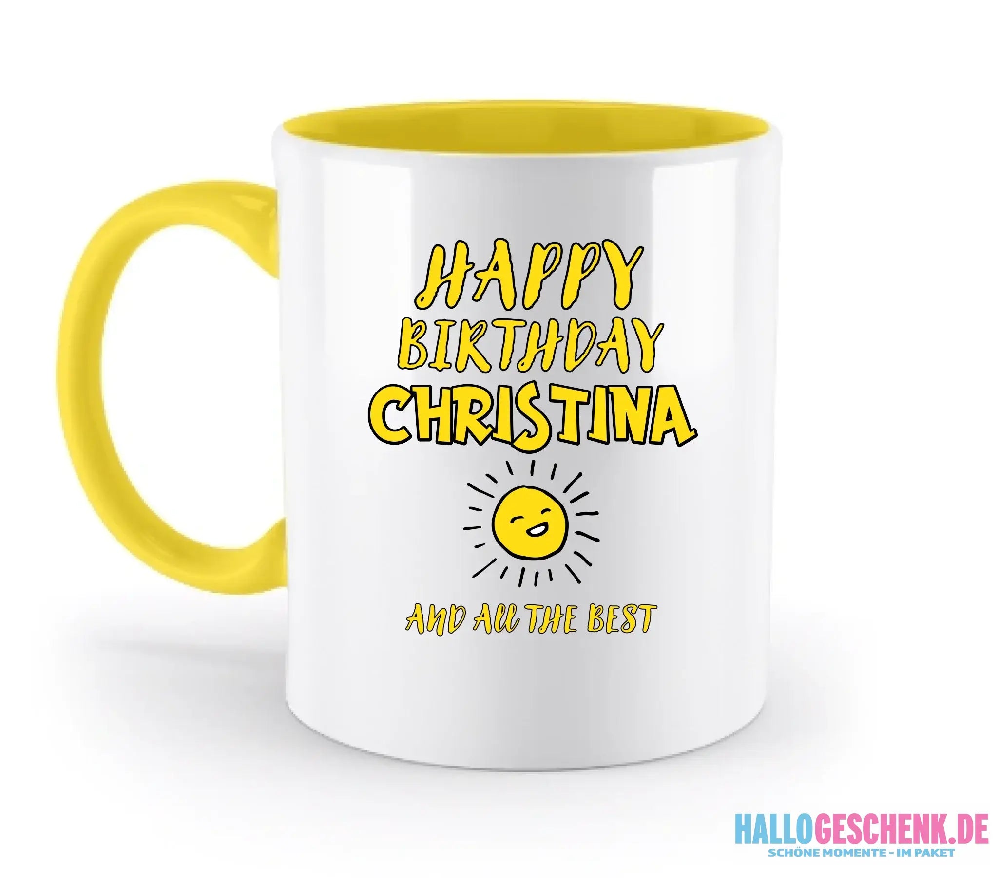 Zum Geburtstag mit/ohne Wunschname • Birthday Designer • zweifarbige Tasse • spülmaschinengeeignet • personalisiert