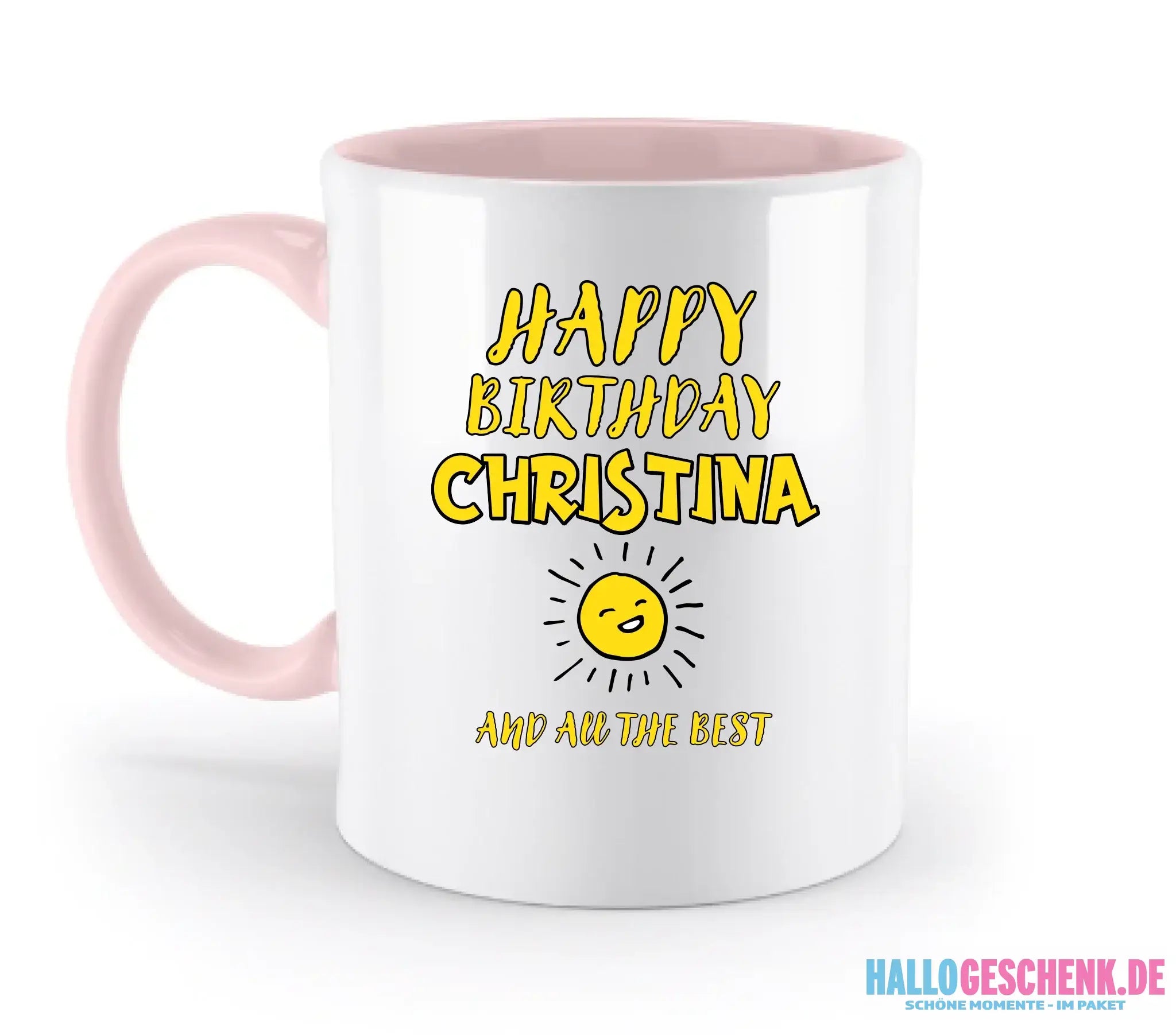 Zum Geburtstag mit/ohne Wunschname • Birthday Designer • zweifarbige Tasse • spülmaschinengeeignet • personalisiert