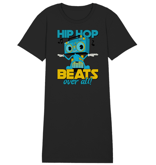 Hip Hop Beats over all! Motivprodukt - Ladies Organic Shirt Dress - HalloGeschenk.de