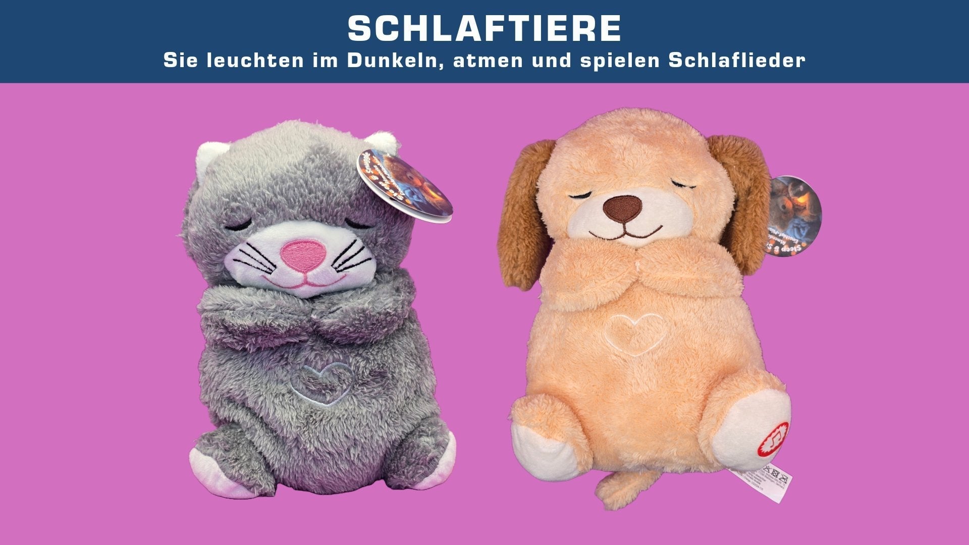 Atmende Schlaftiere • Sleep and Snuggle - HalloGeschenk.de