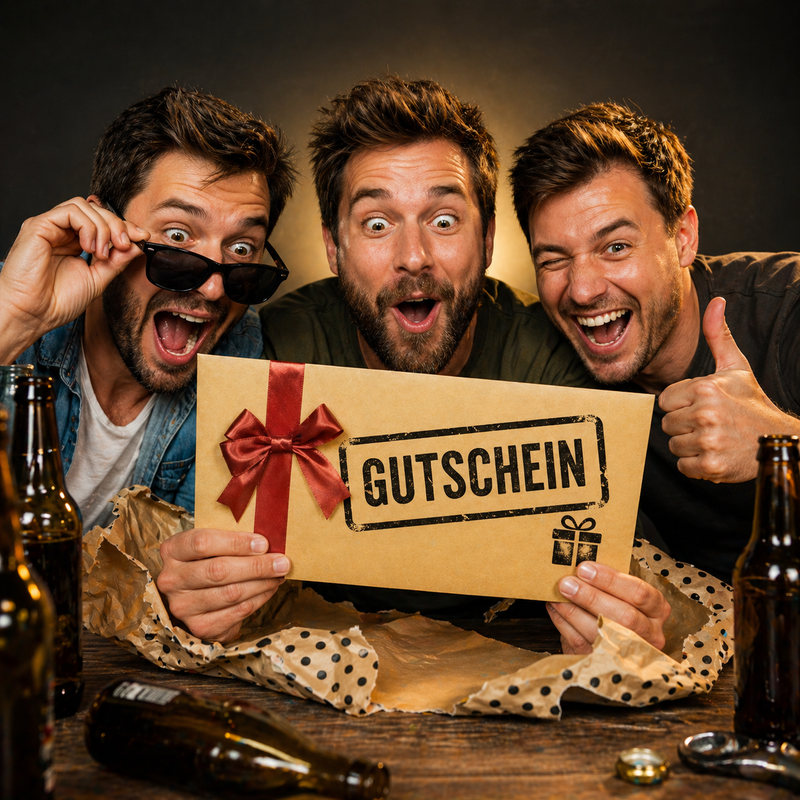 Ein navyblauer glitzergeschenkbox mit goldener satin schleife aus der sammlung unsere gutscheine