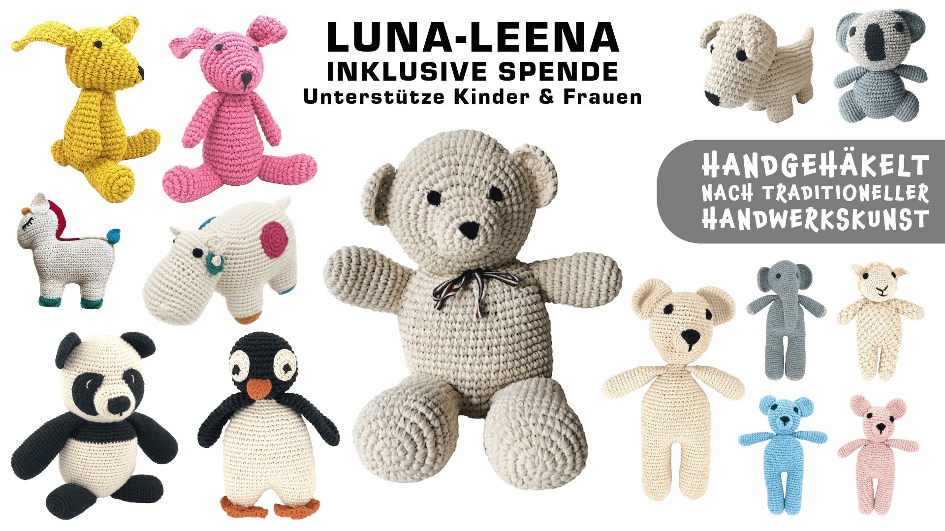 Handgehäkelte Kuscheltiere - HalloGeschenk.de