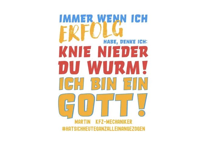 Immer wenn ich Erfolg • Gott - HalloGeschenk.de