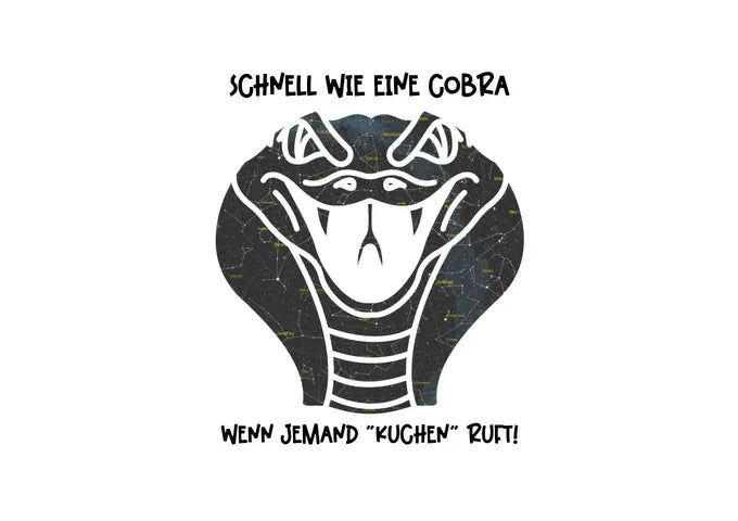 Sternenkarte als Cobra + Text - HalloGeschenk.de