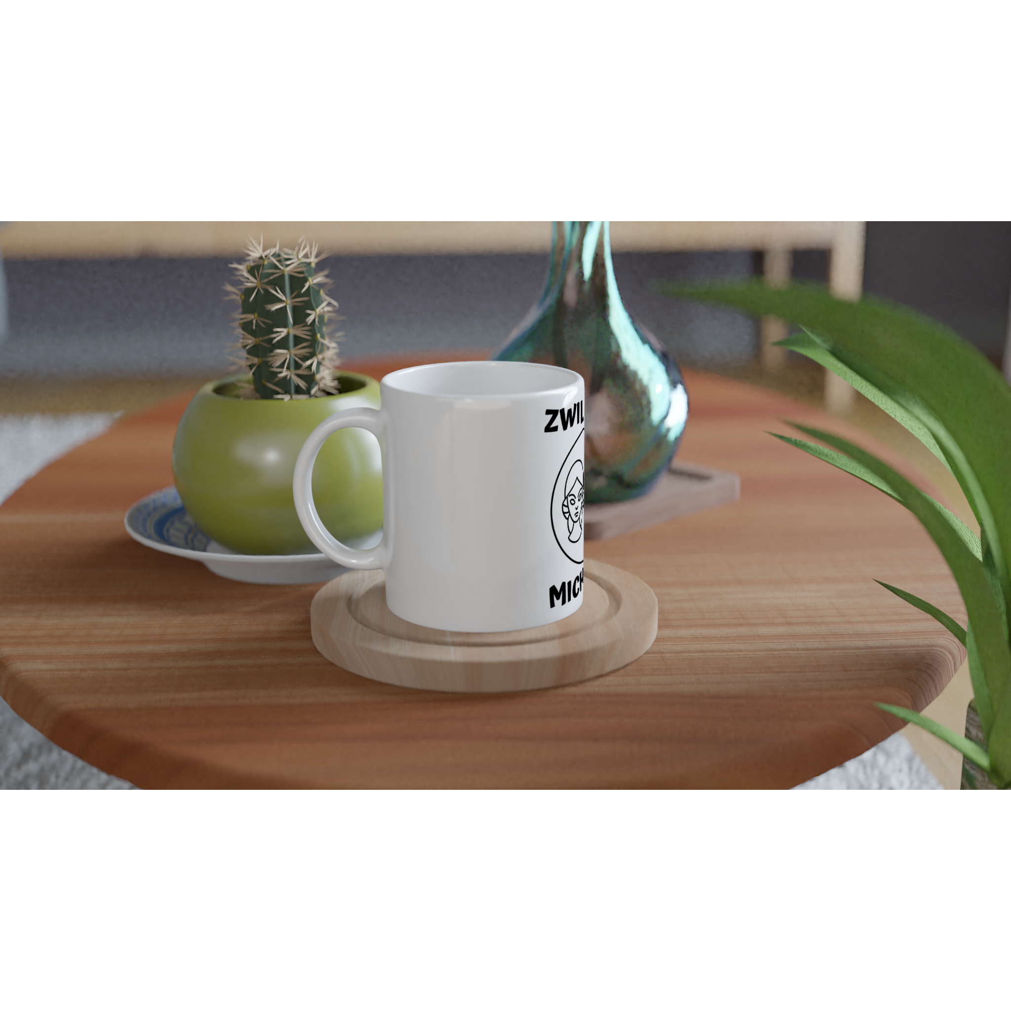 Mit 3D-Vorschau: 12 Sternzeichen mittig mit Name + personalisierten Sprüchen • zweifarbige Tasse