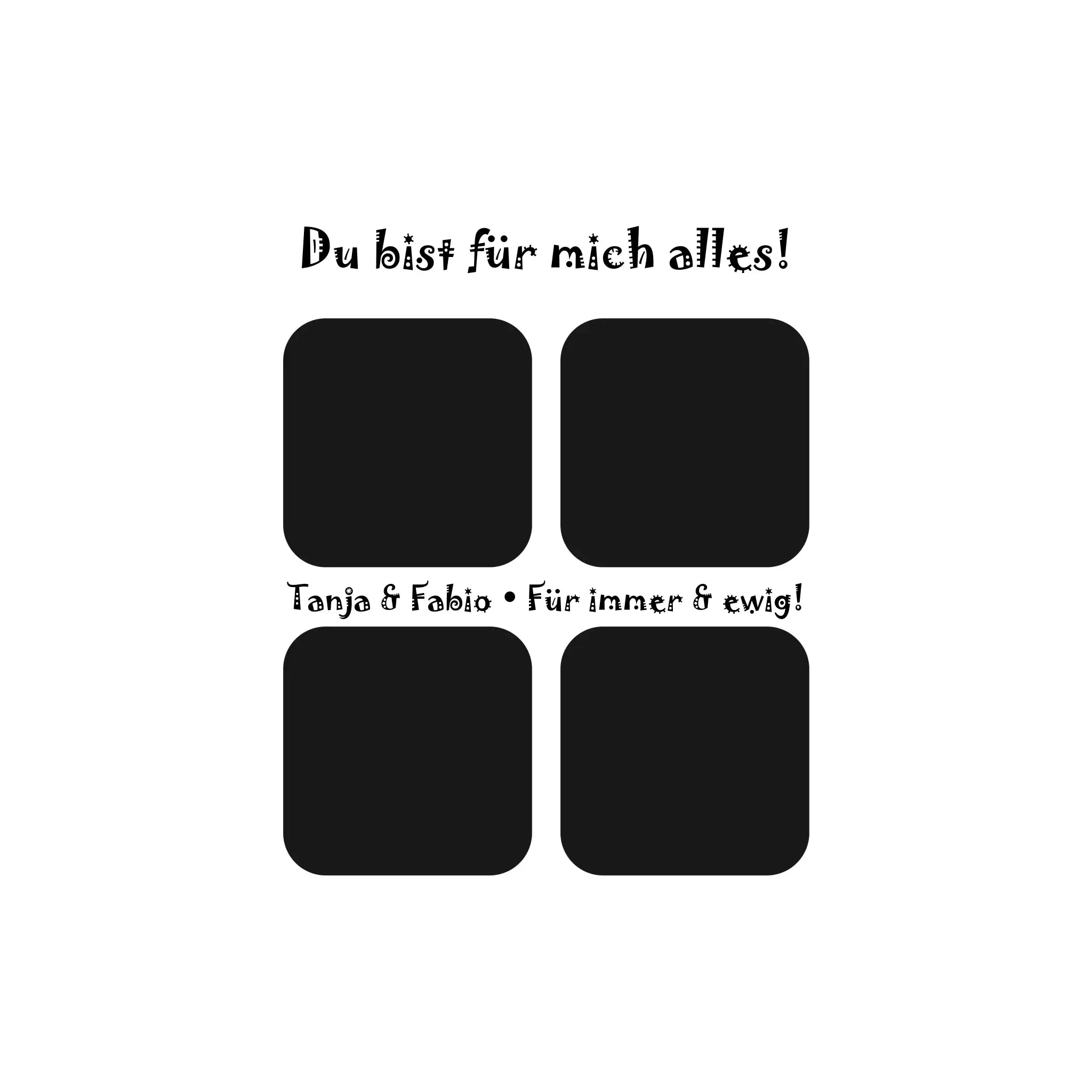 4er-Collage • mehrere Artikel • ’Statement-Collection’ • Wunschtext • Mein Fotomotiv - Motiv-Schreibtischunterlage