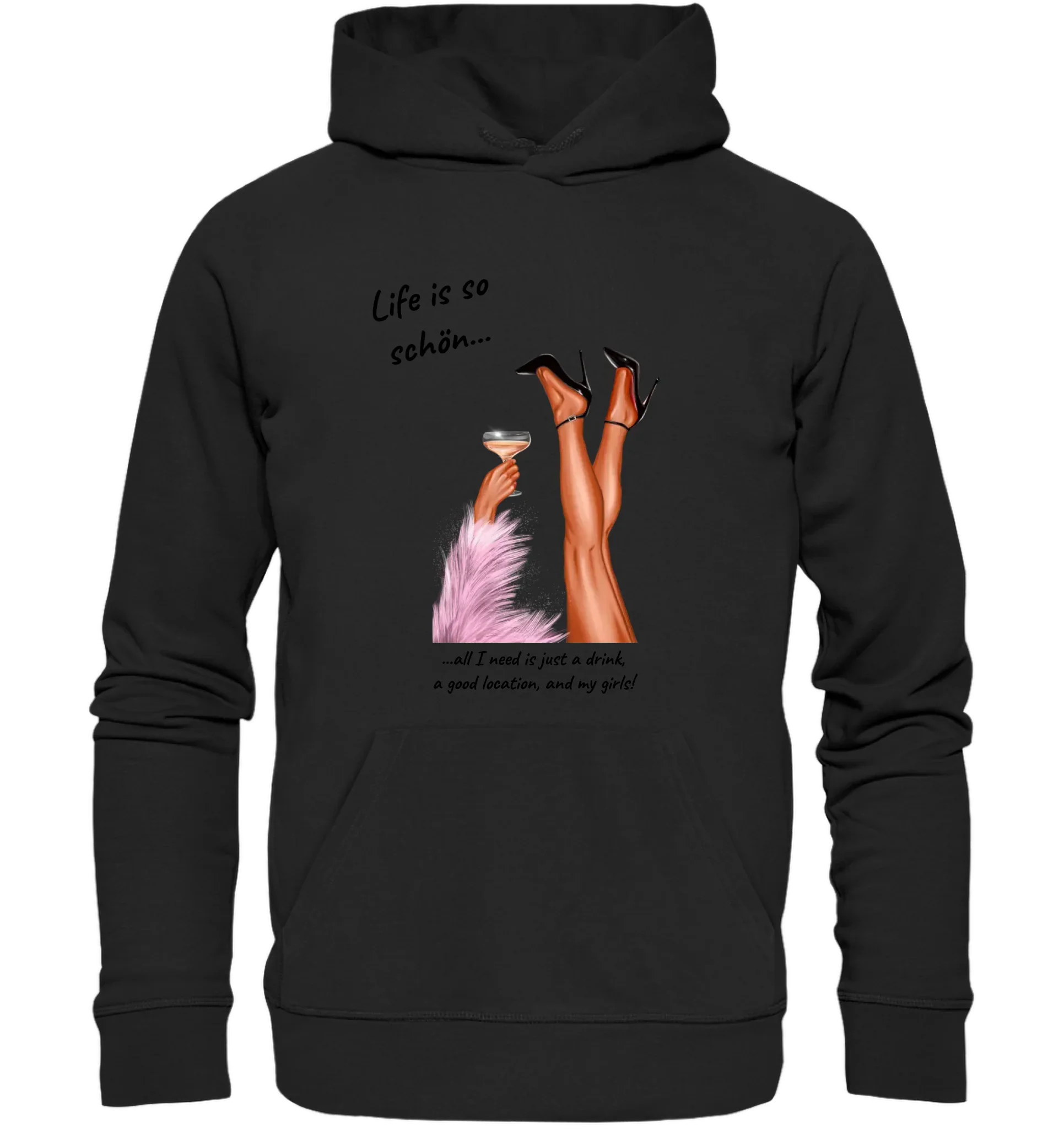 Ladies: Party-Beine • mehrere Artikel • ’Statement-Collection’ • Wunschtext • personalisierte Figuren - Unisex Hoodie