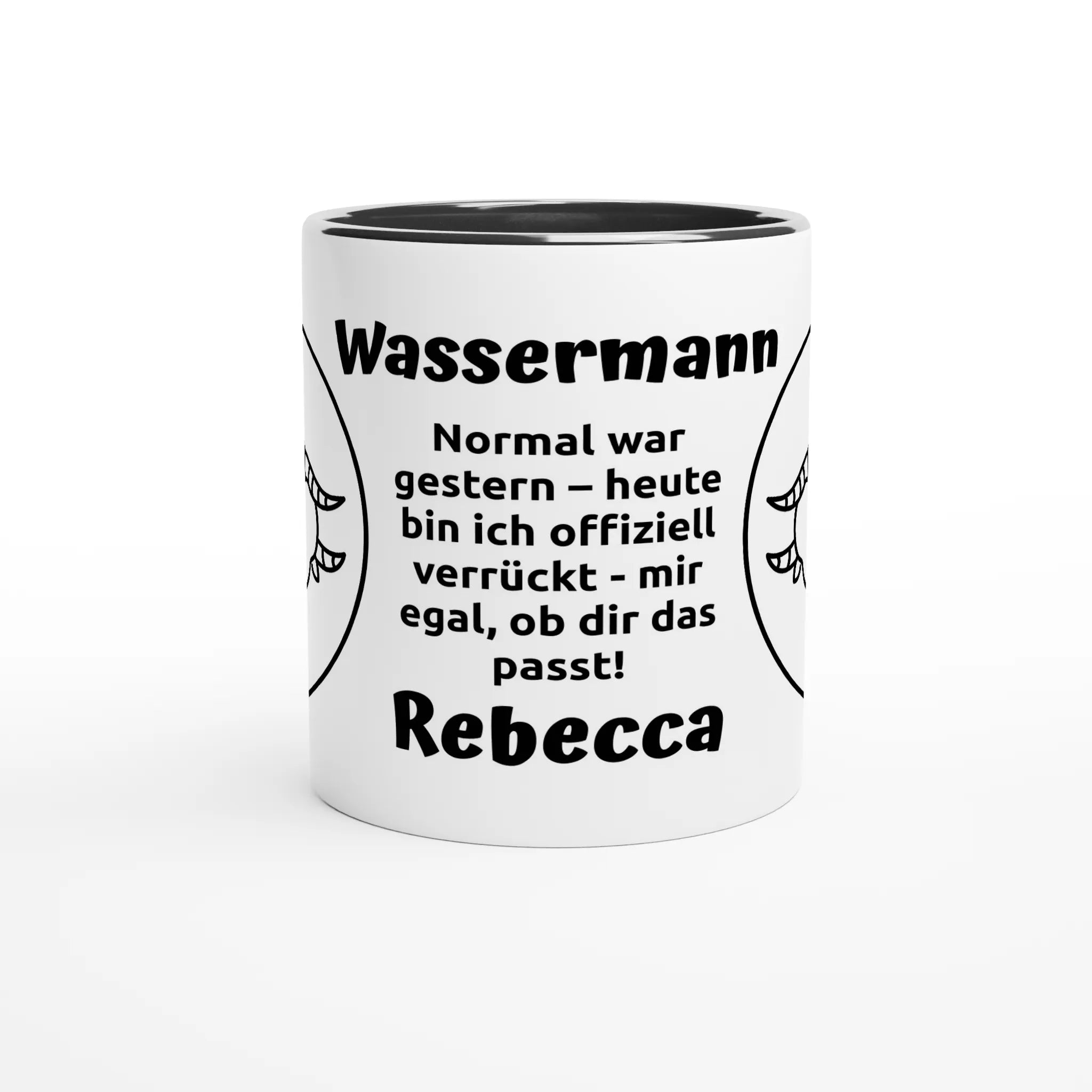 Mit 3D-Vorschau: 12 Sternzeichen mit Name + personalisierten Sprüchen • zweifarbige Tasse