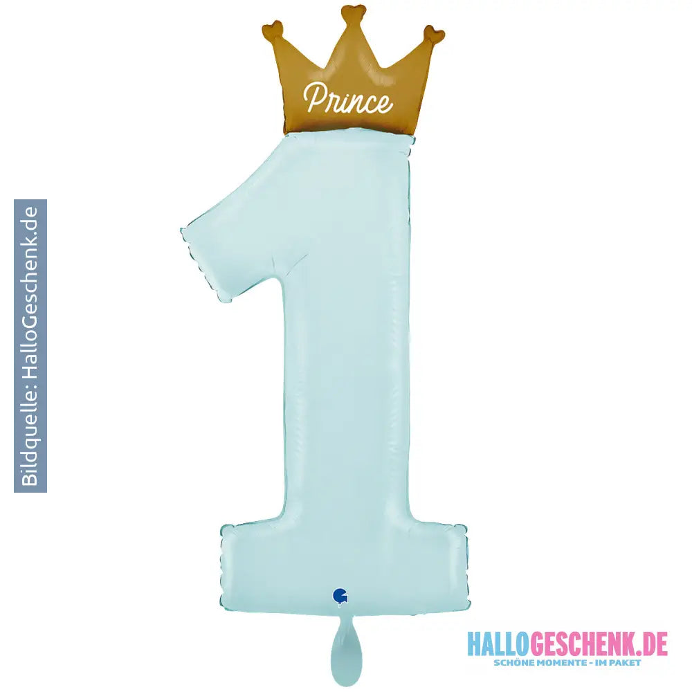 102cm Luftballon: Balloon XXL – My 1st Birthday Prince / Prinz Luft/Helium