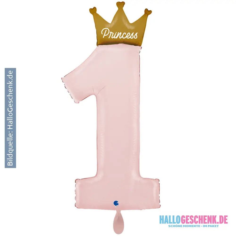 102cm Luftballon: Balloon XXL – My 1st Birthday Princess / Prinzessin Luft/Helium