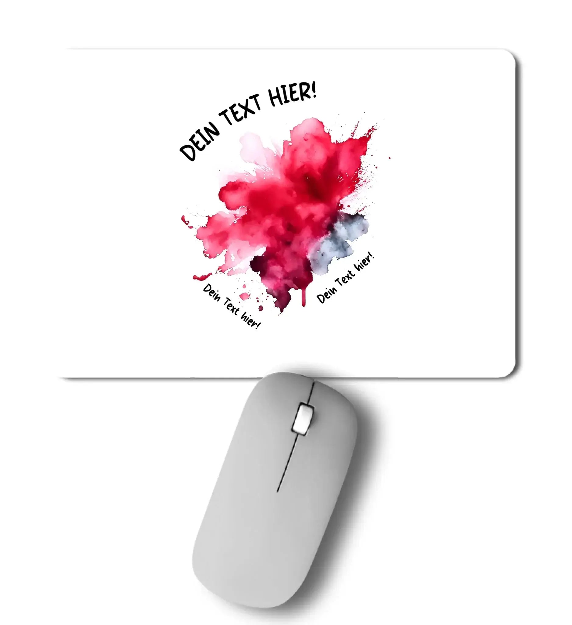 Art-Klecks • mehrere Artikel • ’Statement-Collection’ • Wunschtext • Mein Fotomotiv - Mousepad / Сolored / 27cm-x-19cm