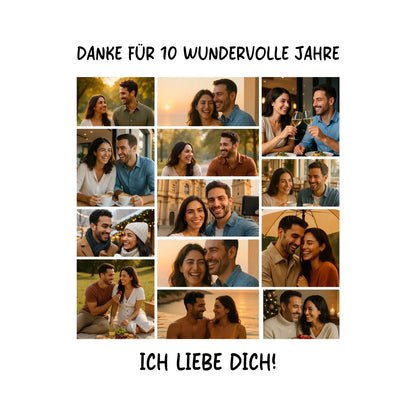 13er Fotocollage - mit Wunschtext (personalisierbare Fotomotive) - personalisierbare Fotomotive