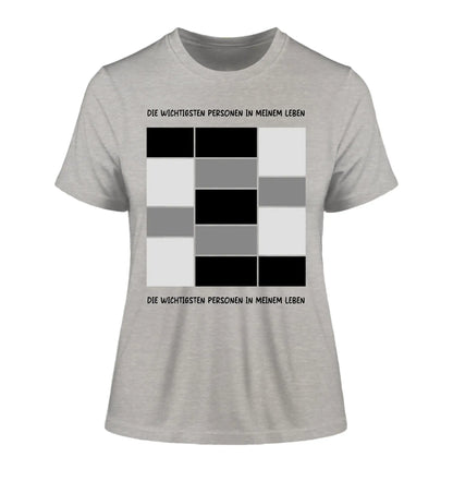 13er Fotocollage - mit Wunschtext (personalisierbare Fotomotive) - Damen T-Shirt (Fitted) • Bio / Heather Grey / 2XL