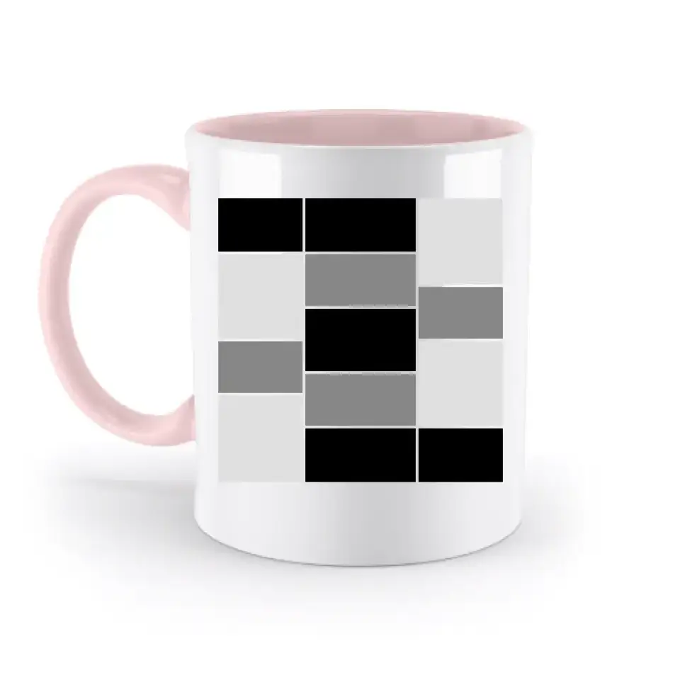 14 Bilder Collage mit deinen Fotos auf einer zweifarbigen Tasse