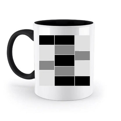 14 Bilder Collage mit deinen Fotos auf einer zweifarbigen Tasse
