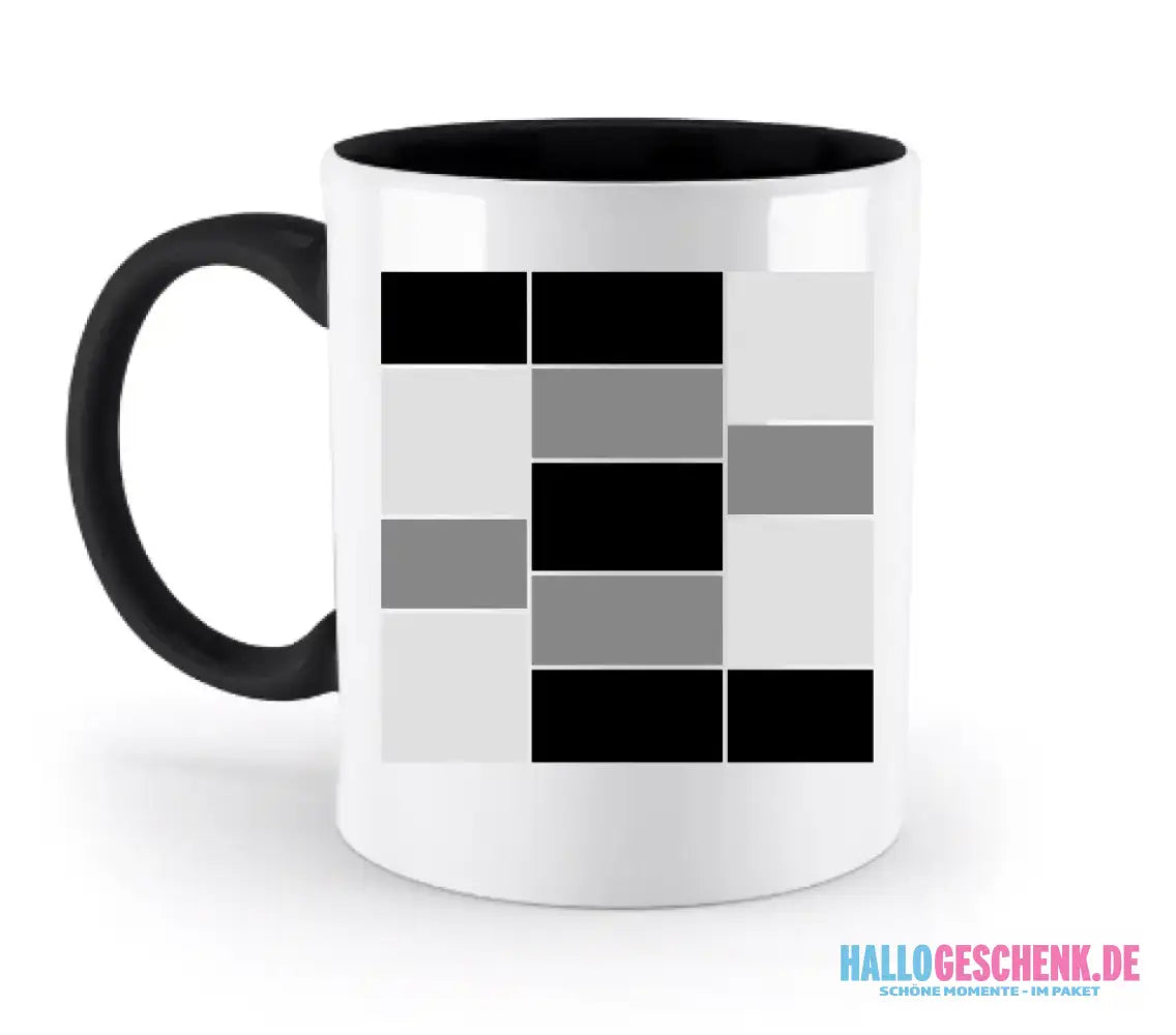 14 Bilder Collage mit deinen Fotos auf einer zweifarbigen Tasse