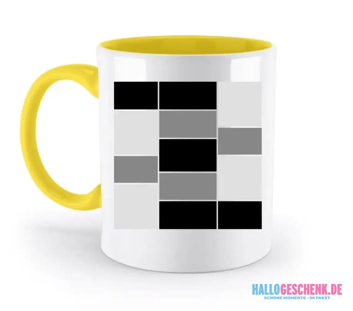 14 Bilder Collage mit deinen Fotos auf einer zweifarbigen Tasse