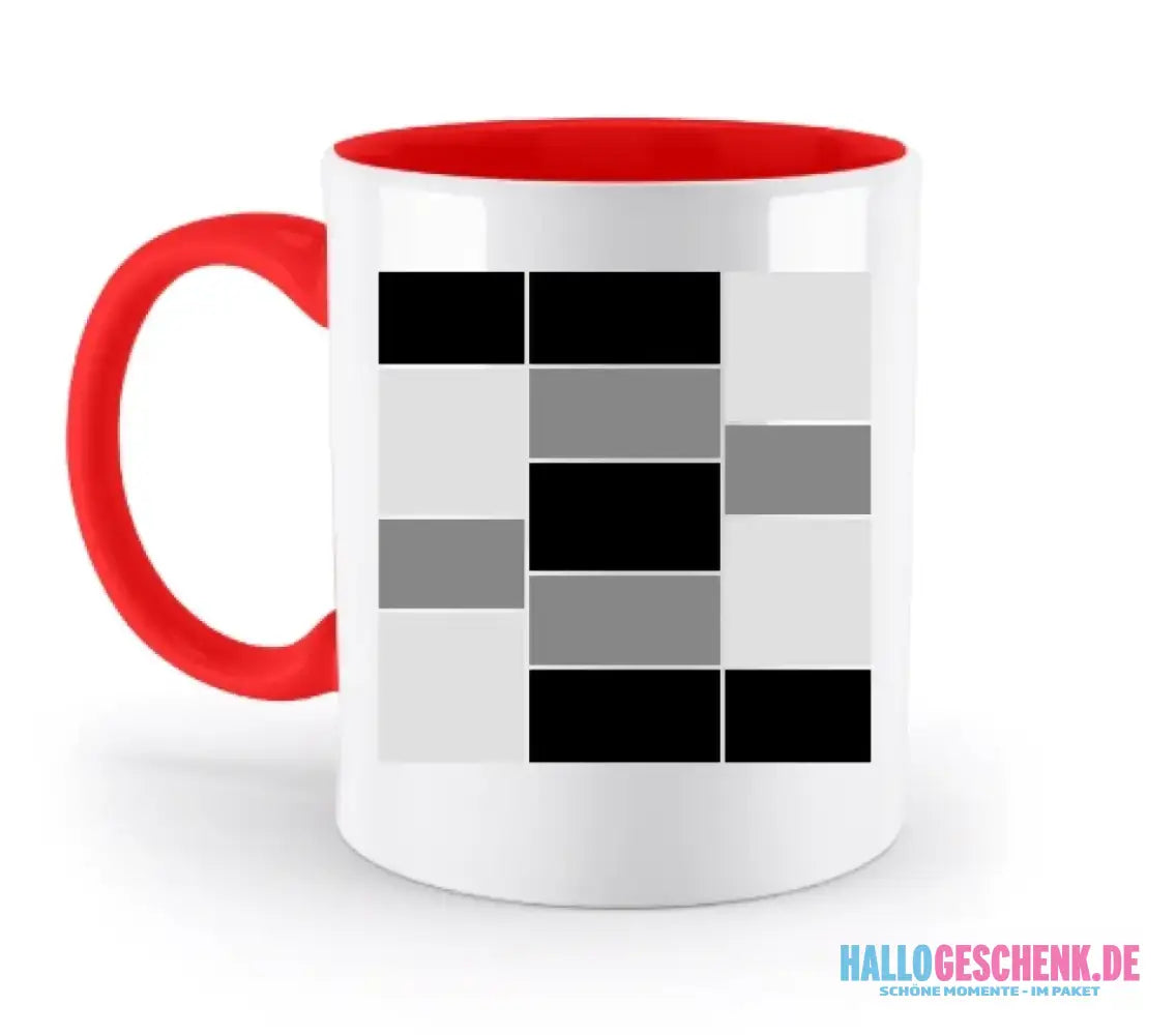 14 Bilder Collage mit deinen Fotos auf einer zweifarbigen Tasse