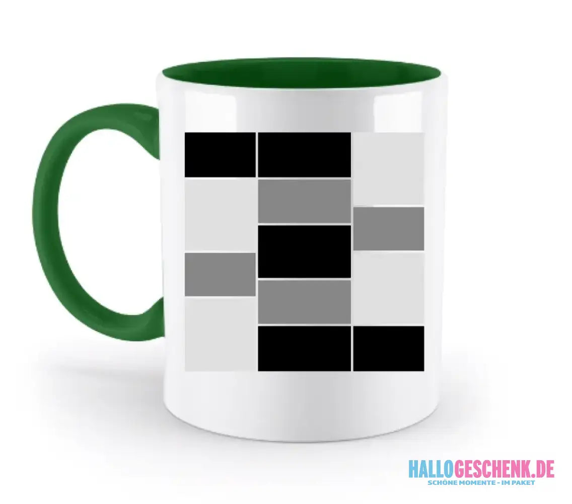 14 Bilder Collage mit deinen Fotos auf einer zweifarbigen Tasse