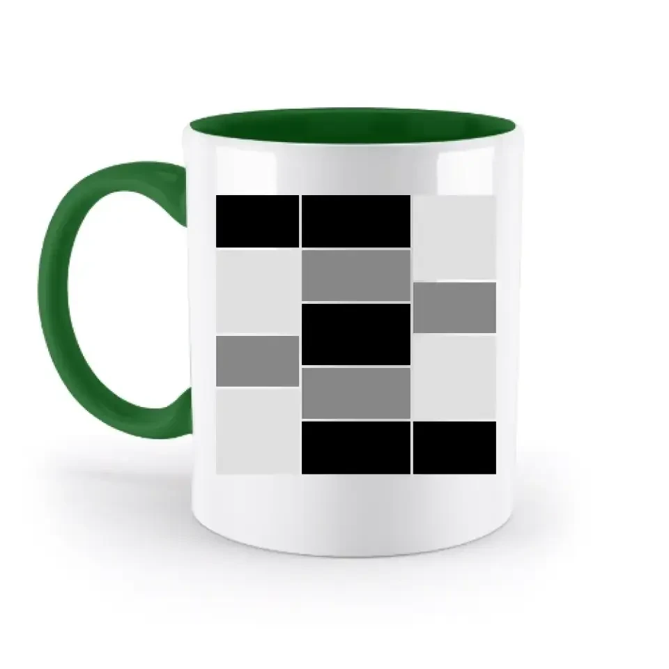 14 Bilder Collage mit deinen Fotos auf einer zweifarbigen Tasse