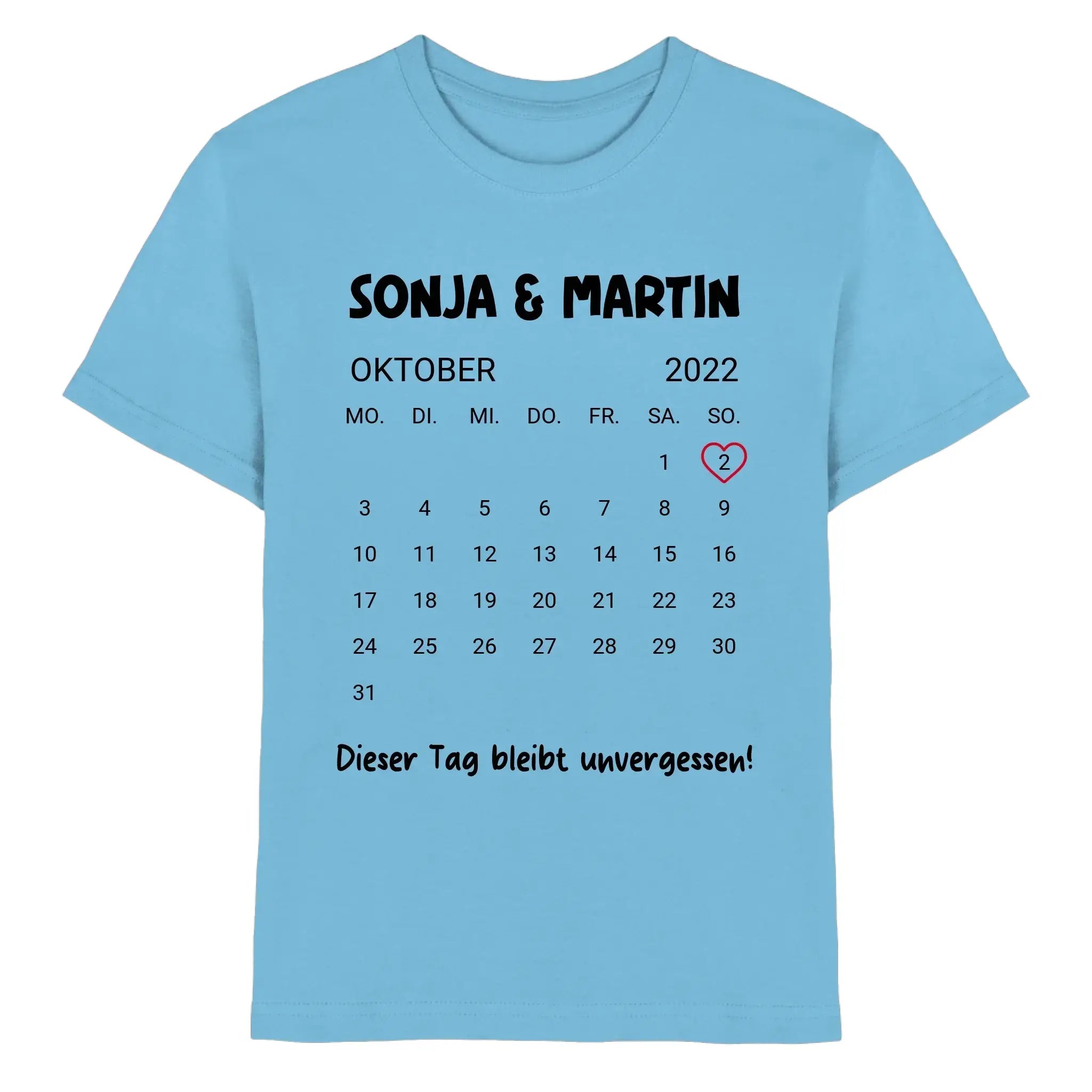 Kalender mit Wunschdatum • mehrere Artikel • ’Statement-Collection’ • Wunschtext • Mein Motiv - Premium Kinder T-Shirt