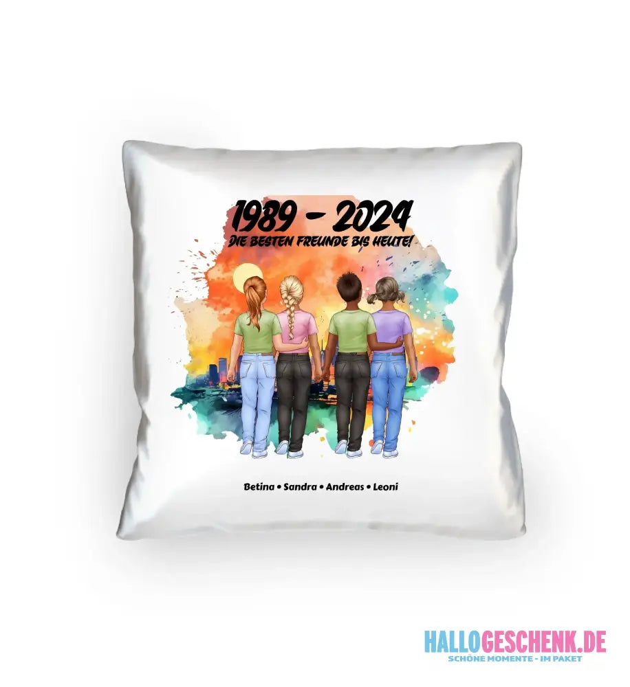 2-5 Freunde (Kids/Kinder) • Figuren gestalten • personalisiert • Kissen 40x40 cm - Kissen 40x40 cm / White