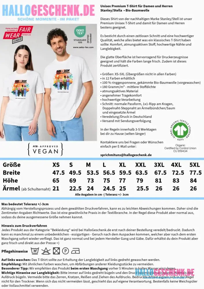 2-5 Freunde (Kids/Kinder) • Figuren gestalten • personalisiert • Unisex T-Shirt für Herren & Damen • Bio