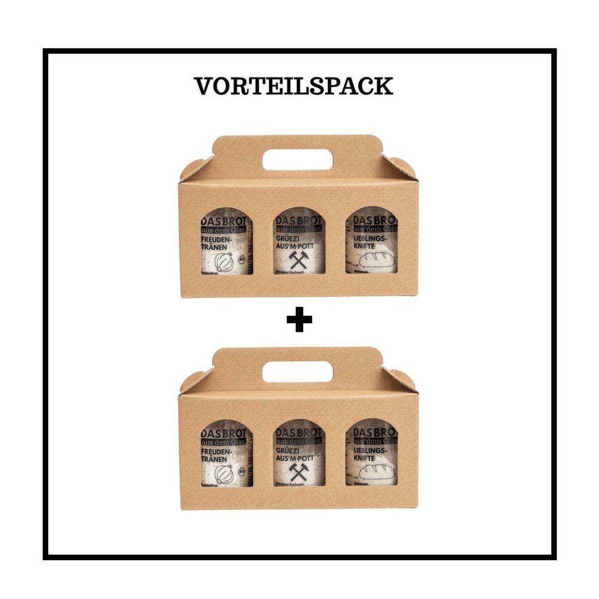 2 x Geschenkbox 3er Set Das Brot aus dem Glas