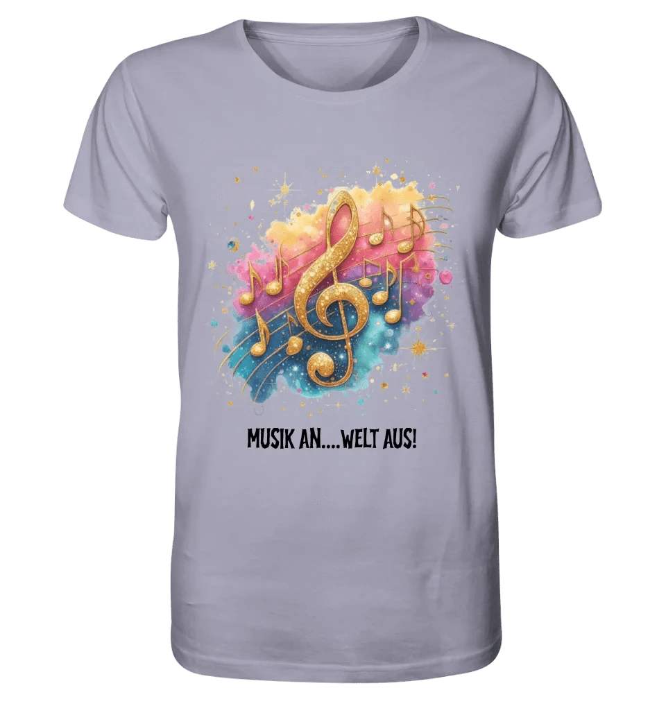 25 Motive zur Auswahl • Fantasy Music Notes • Noten • Musik • Unisex Premium T-Shirt XS-5XL aus Bio-Baumwolle für Damen & Herren • Exklusivdesign • personalisiert