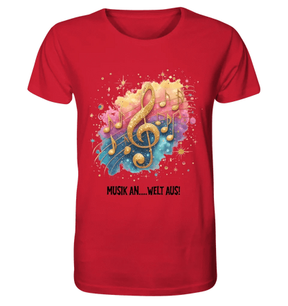 25 Motive zur Auswahl • Fantasy Music Notes • Noten • Musik • Unisex Premium T-Shirt XS-5XL aus Bio-Baumwolle für Damen & Herren • Exklusivdesign • personalisiert