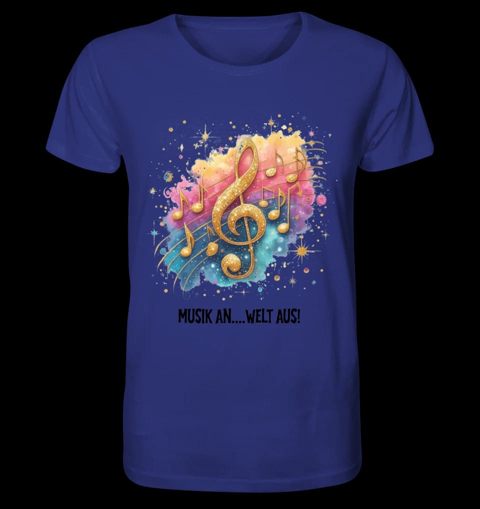 25 Motive zur Auswahl • Fantasy Music Notes • Noten • Musik • Unisex Premium T-Shirt XS-5XL aus Bio-Baumwolle für Damen & Herren • Exklusivdesign • personalisiert