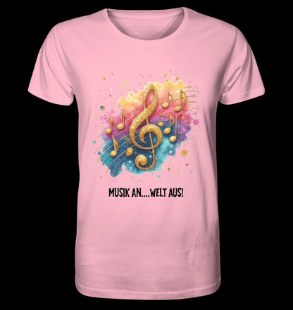 25 Motive zur Auswahl • Fantasy Music Notes • Noten • Musik • Unisex Premium T-Shirt XS-5XL aus Bio-Baumwolle für Damen & Herren • Exklusivdesign • personalisiert