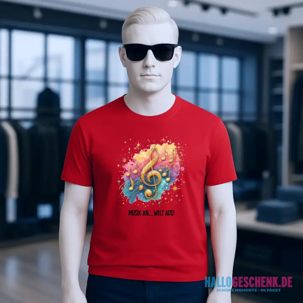 25 Motive zur Auswahl • Fantasy Music Notes • Noten • Musik • Unisex Premium T-Shirt XS-5XL aus Bio-Baumwolle für Damen & Herren • Exklusivdesign • personalisiert
