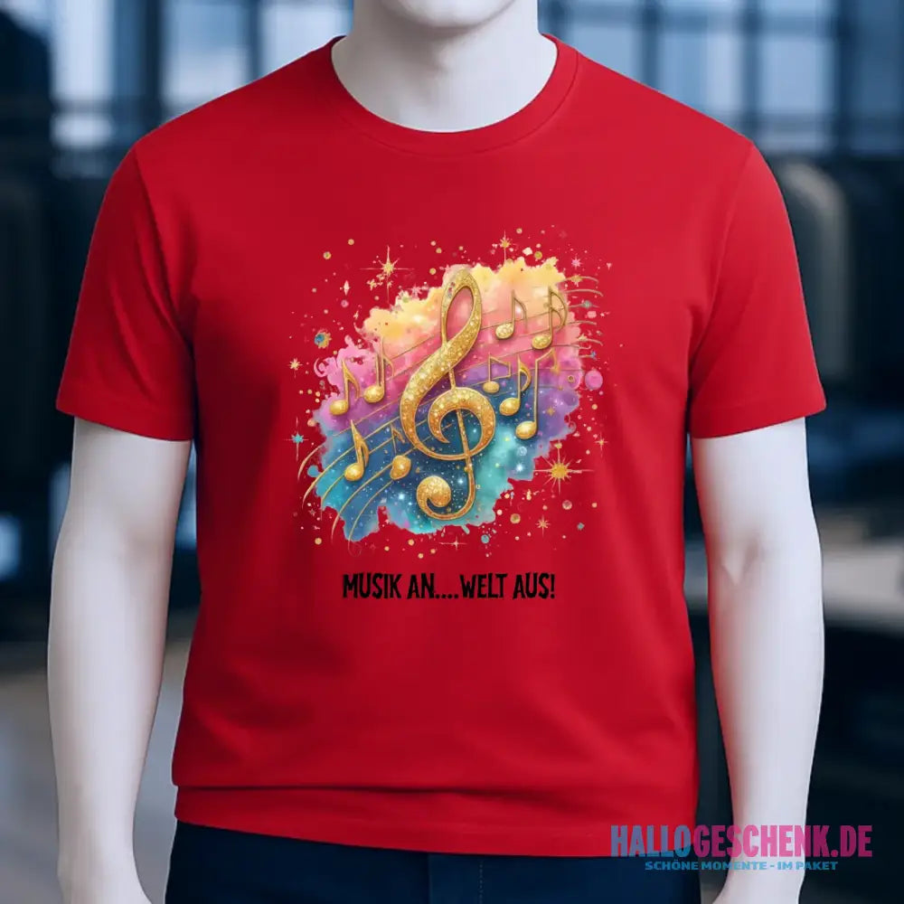 25 Motive zur Auswahl • Fantasy Music Notes • Noten • Musik • Unisex Premium T-Shirt XS-5XL aus Bio-Baumwolle für Damen & Herren • Exklusivdesign • personalisiert