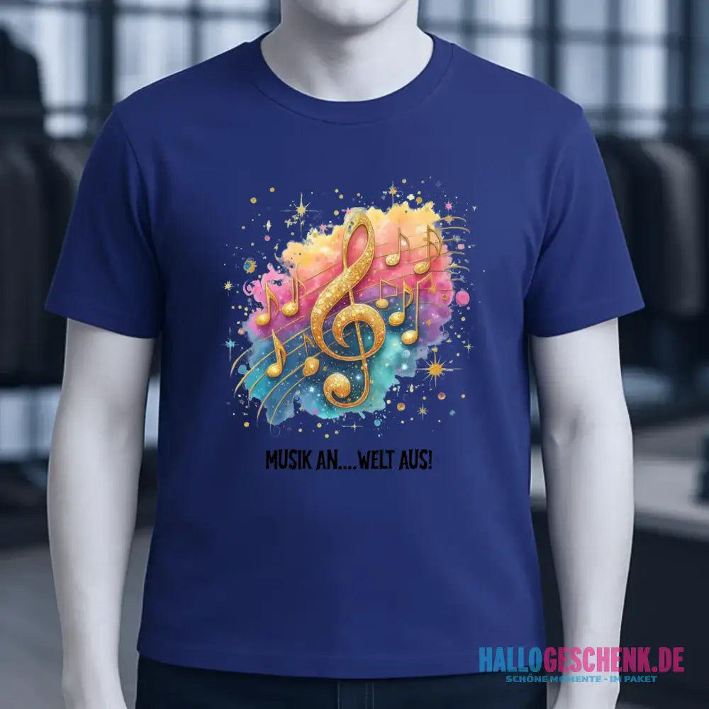 25 Motive zur Auswahl • Fantasy Music Notes • Noten • Musik • Unisex Premium T-Shirt XS-5XL aus Bio-Baumwolle für Damen & Herren • Exklusivdesign • personalisiert